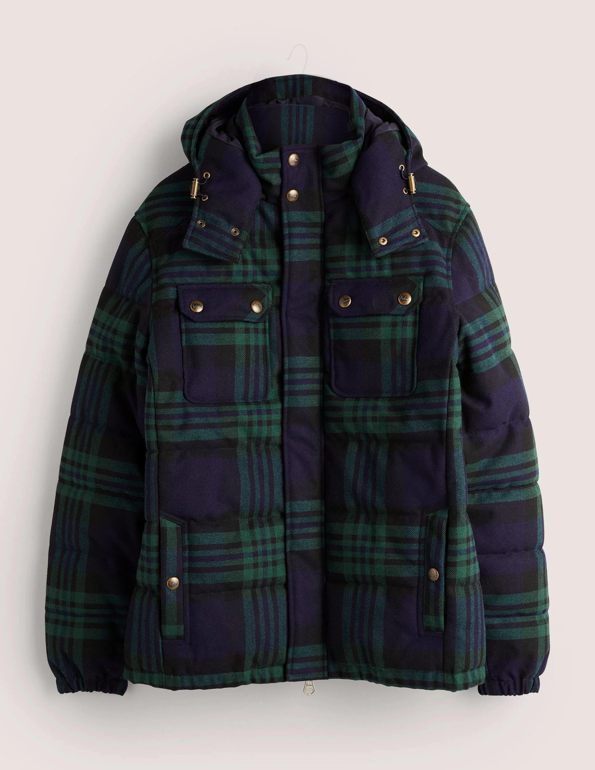Check Puffer-College Navy/Green Check - Image 6