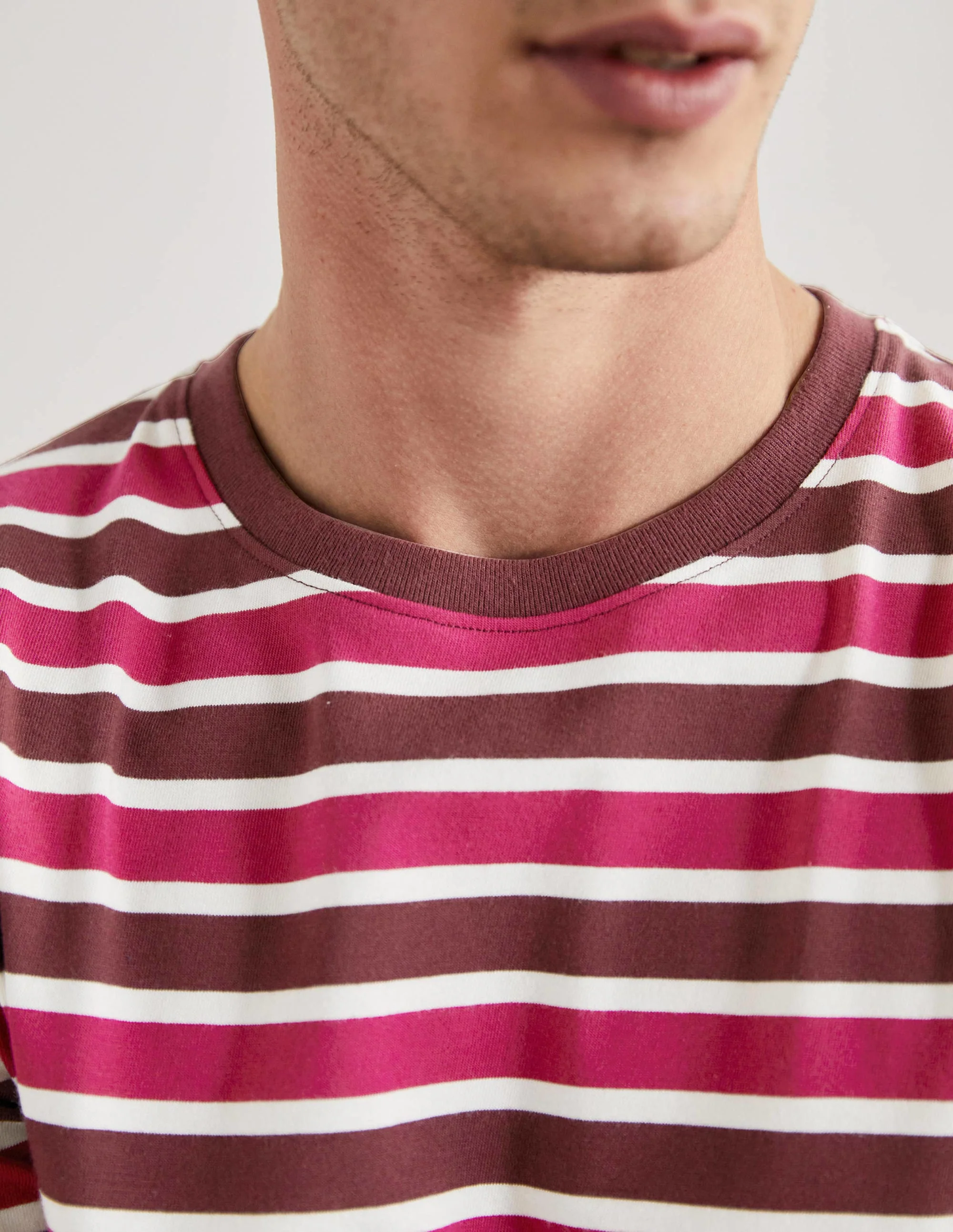 Classic Cotton T-shirt-Penelope Pink Stripe - Image 2