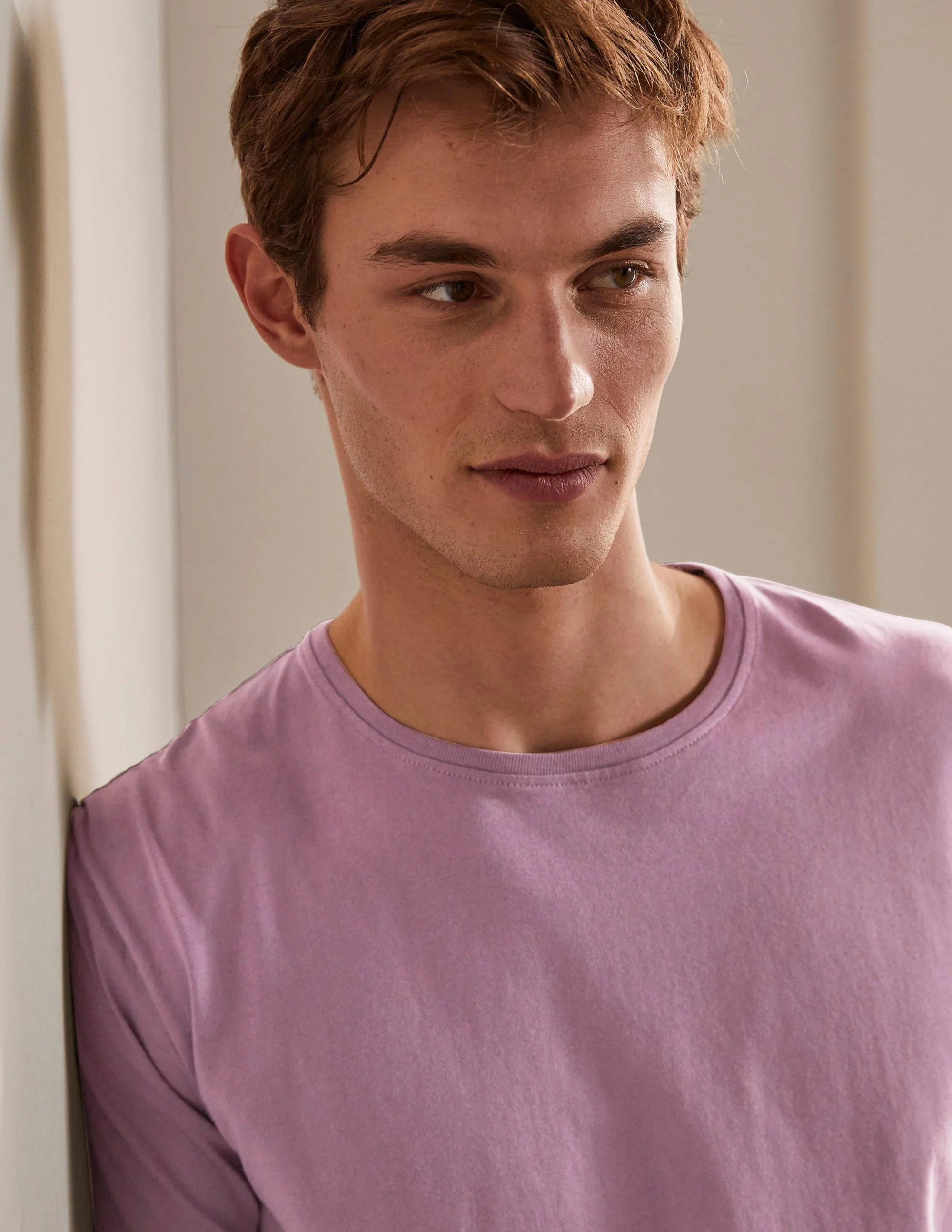 Classic Long-sleeved T-shirt-Dusky Mauve - Image 4