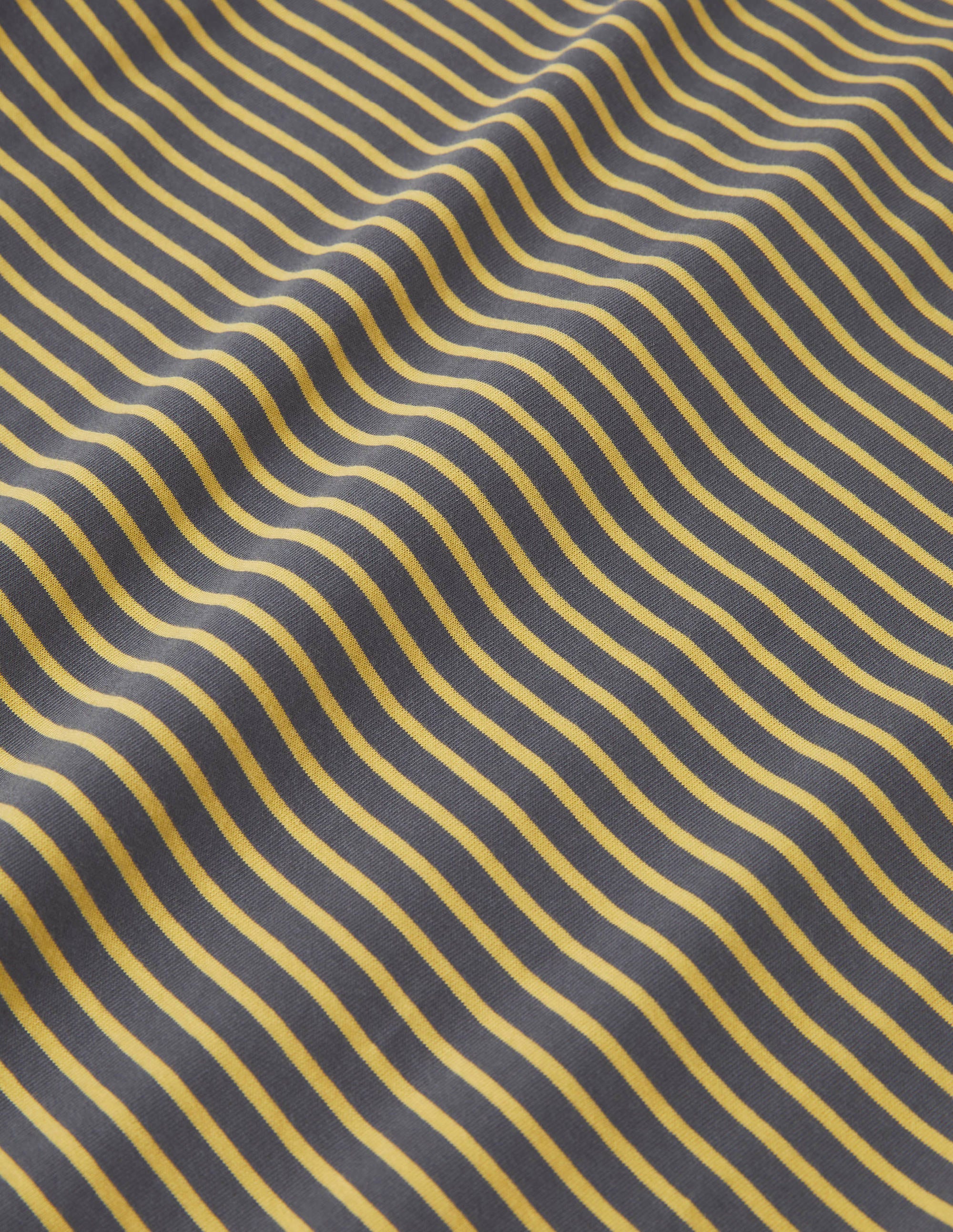 Classic Long-sleeved T-shirt-London Grey/ Soft Lemon Stripe - Image 6
