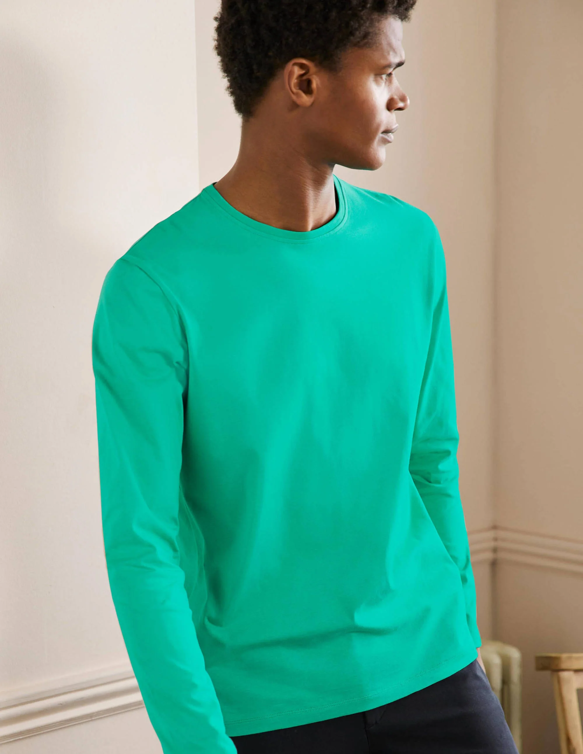 Classic Long-sleeved T-shirt-Sea Green