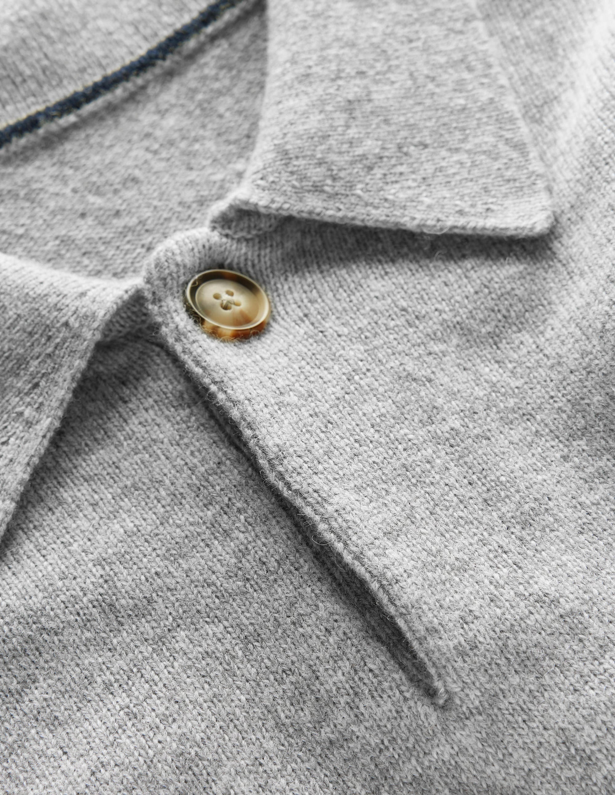 Collar Jumper-Light Grey Melange - Image 6