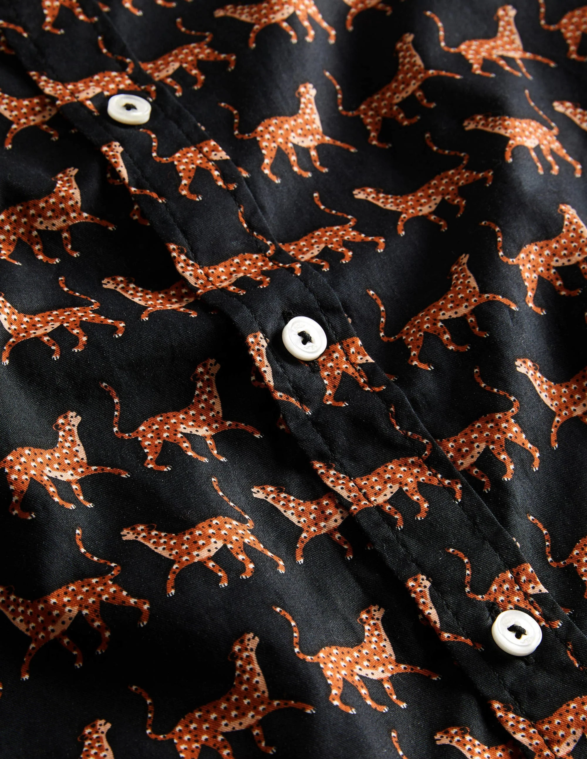 Cutaway Twill Slim Fit Shirt-Leopards - Image 7