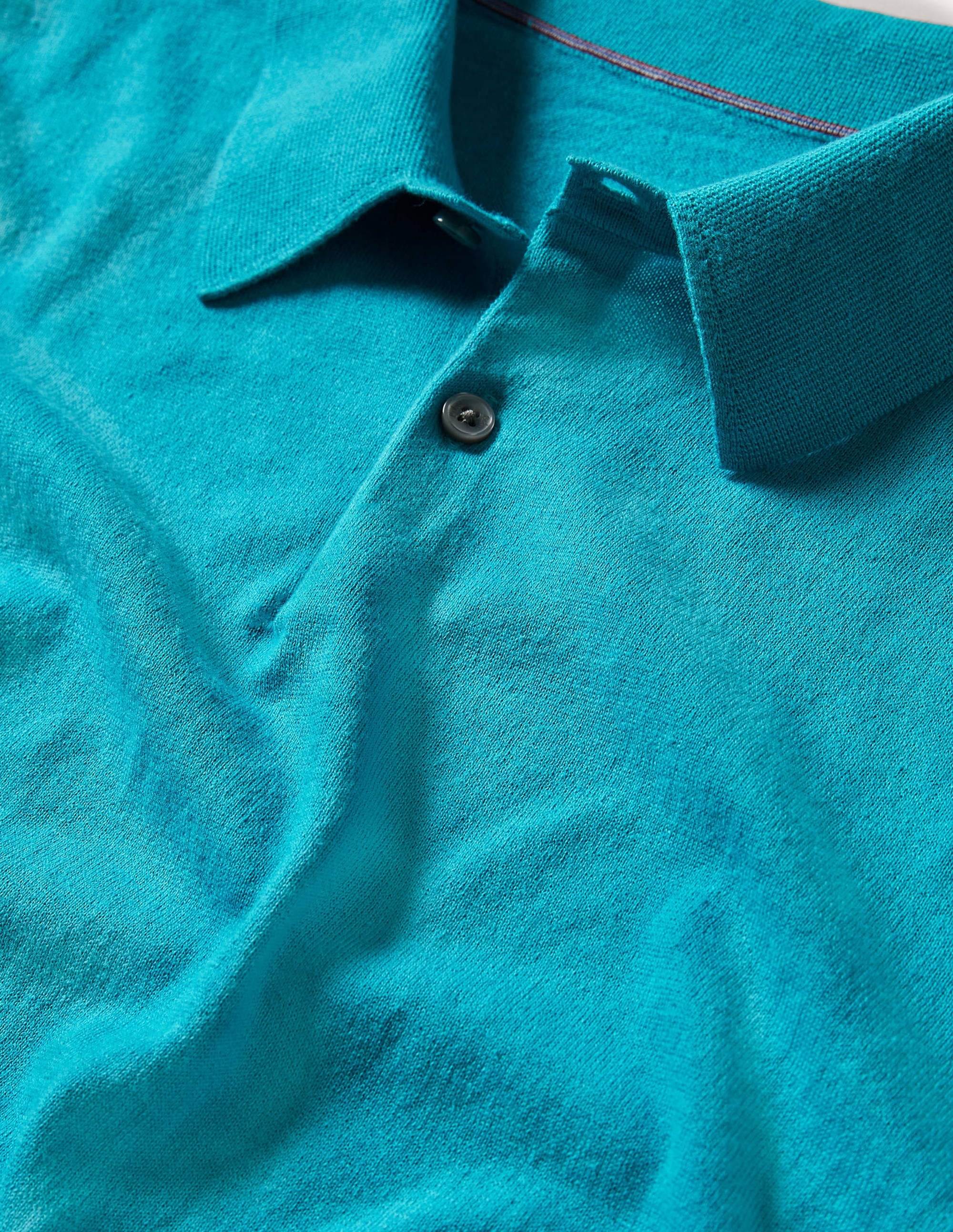 Finsbury Knitted Polo Shirt-Green Marl - Image 5