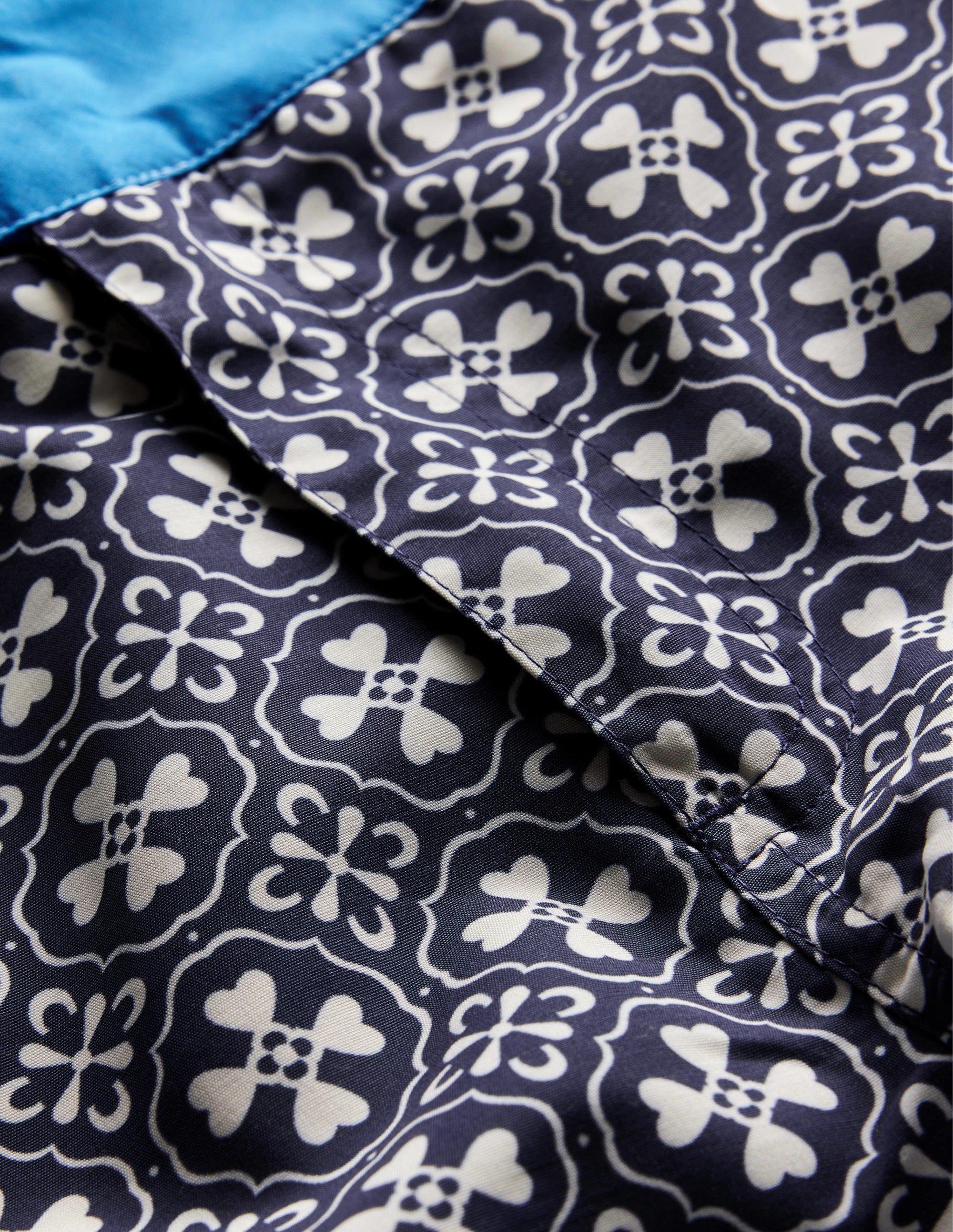 Fixed Waist Swim Short-French Navy Geo Tile - Image 6