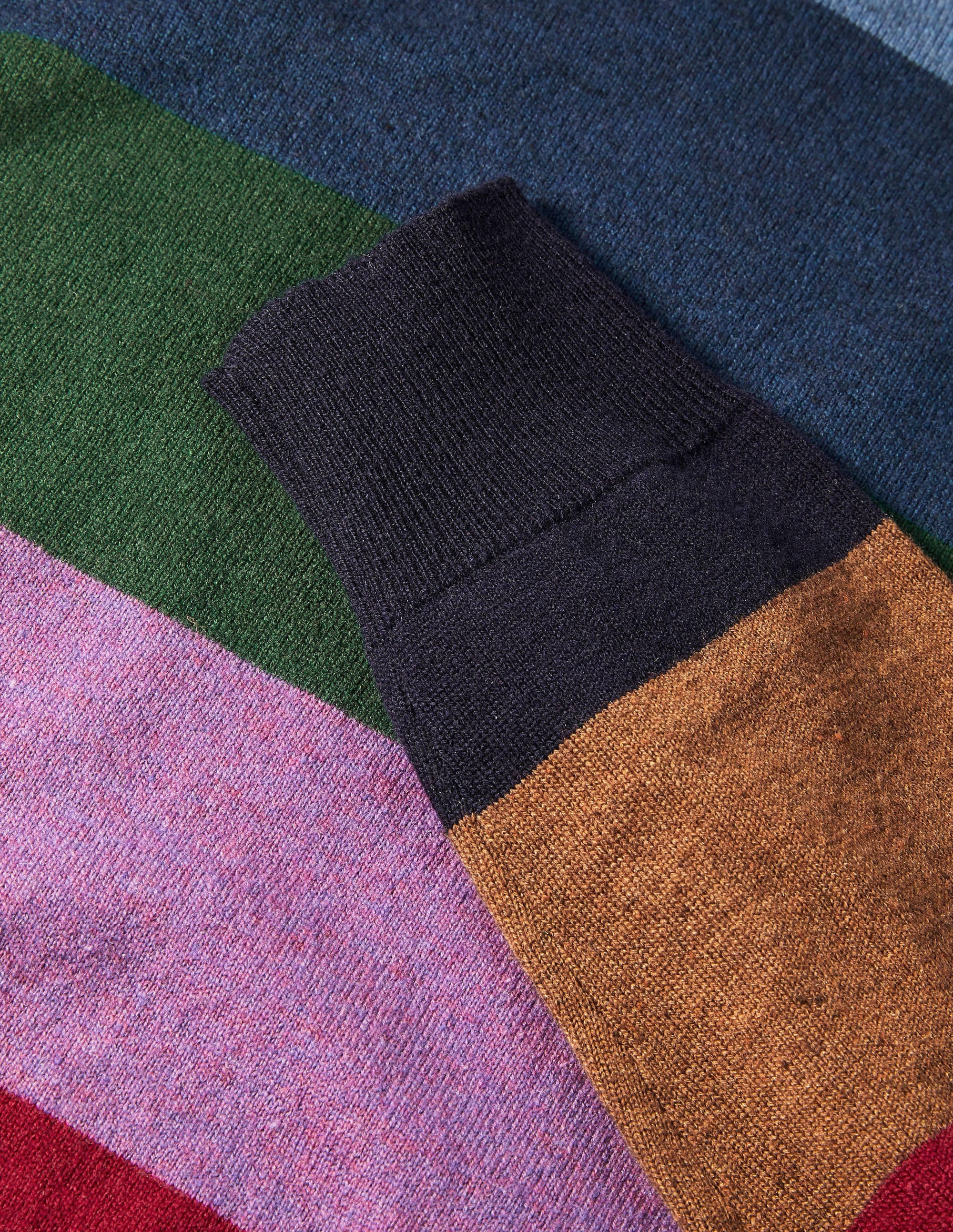 Lambswool Crew Neck-Rainbow Stripe - Image 6