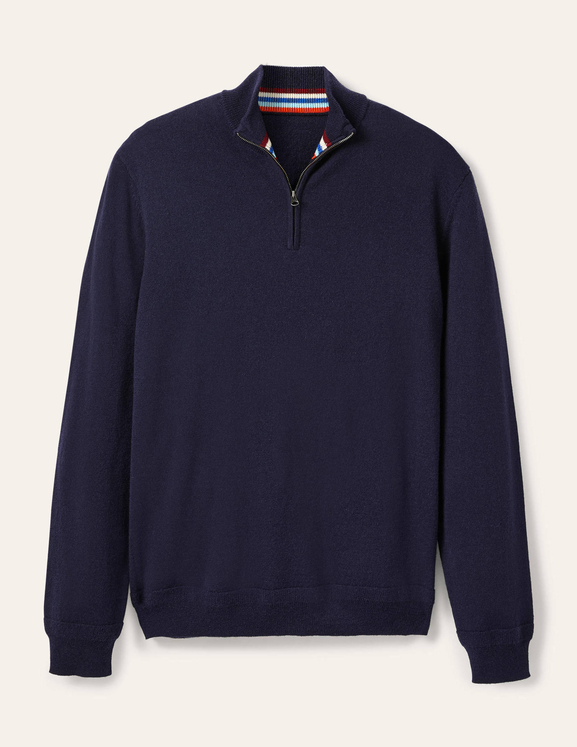 Lambswool Half-Zip-Navy - Image 5