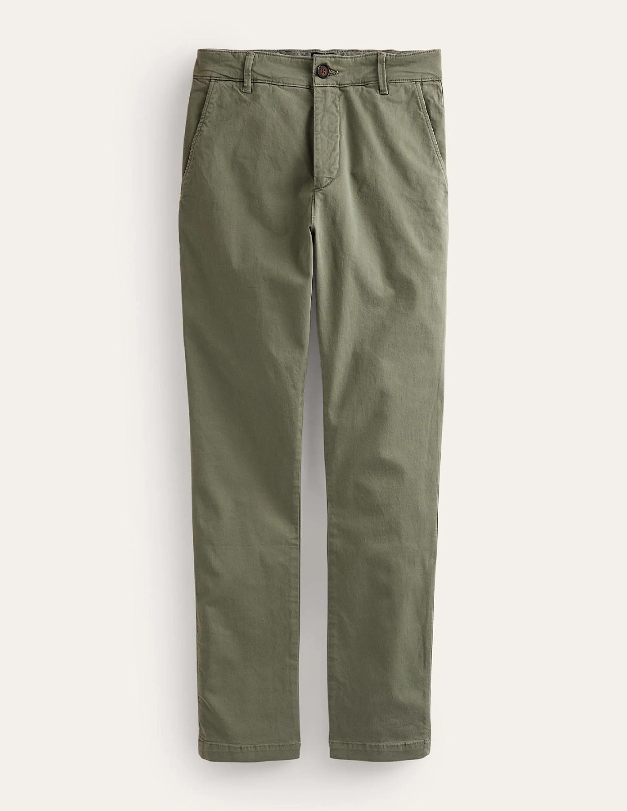 Laundered Chino Trousers-Alligator Green - Image 5