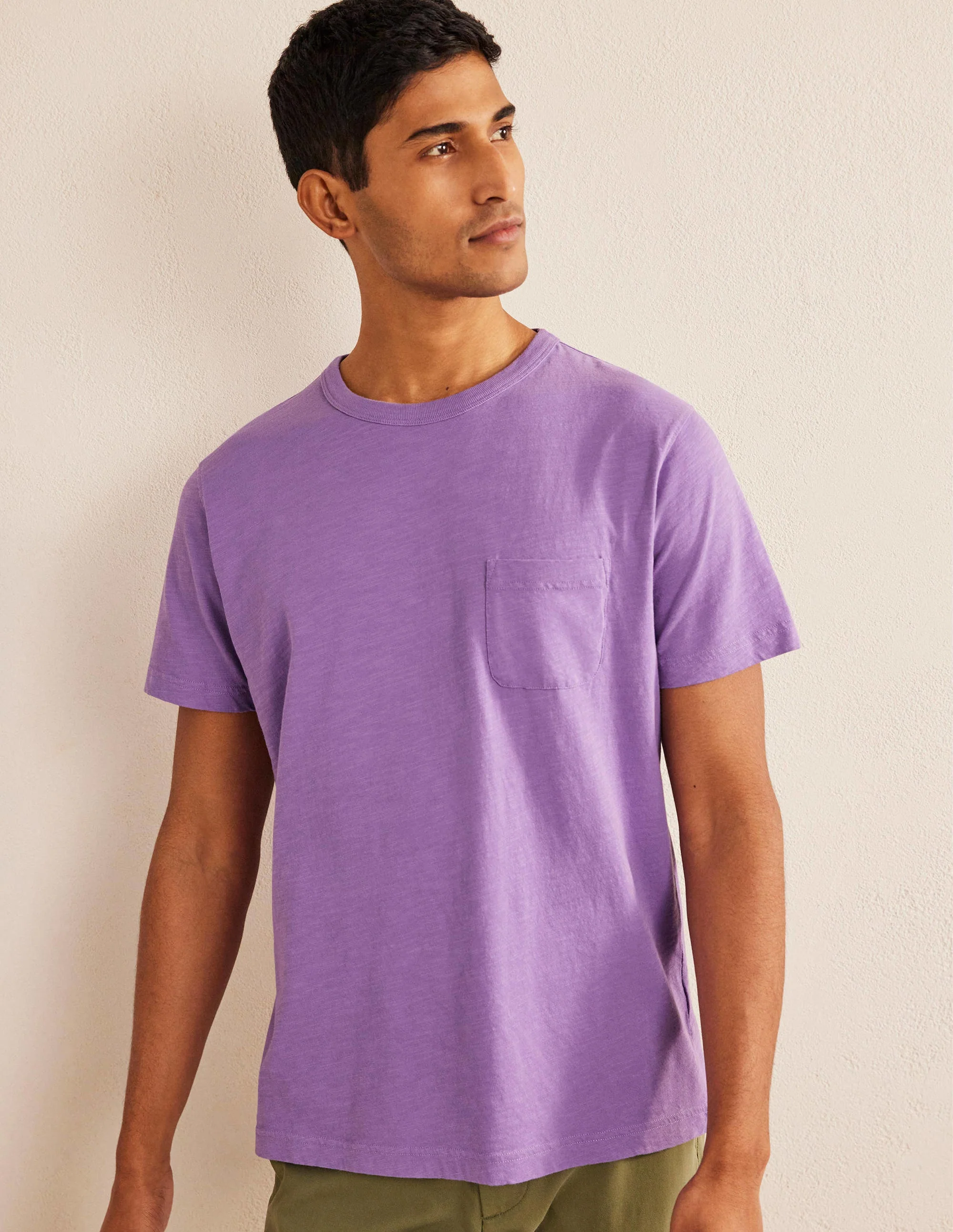 Laundered Slub T-Shirt-Aster Purple - Image 4