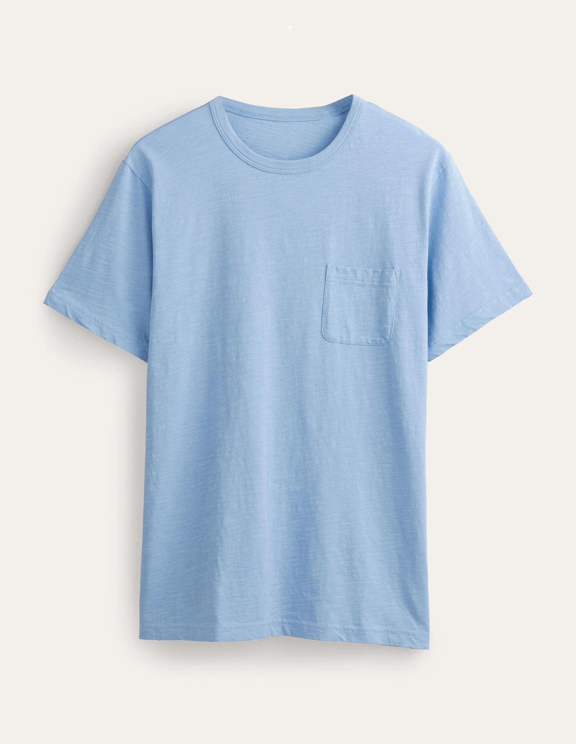 Laundered Slub T-Shirt-Light Blue