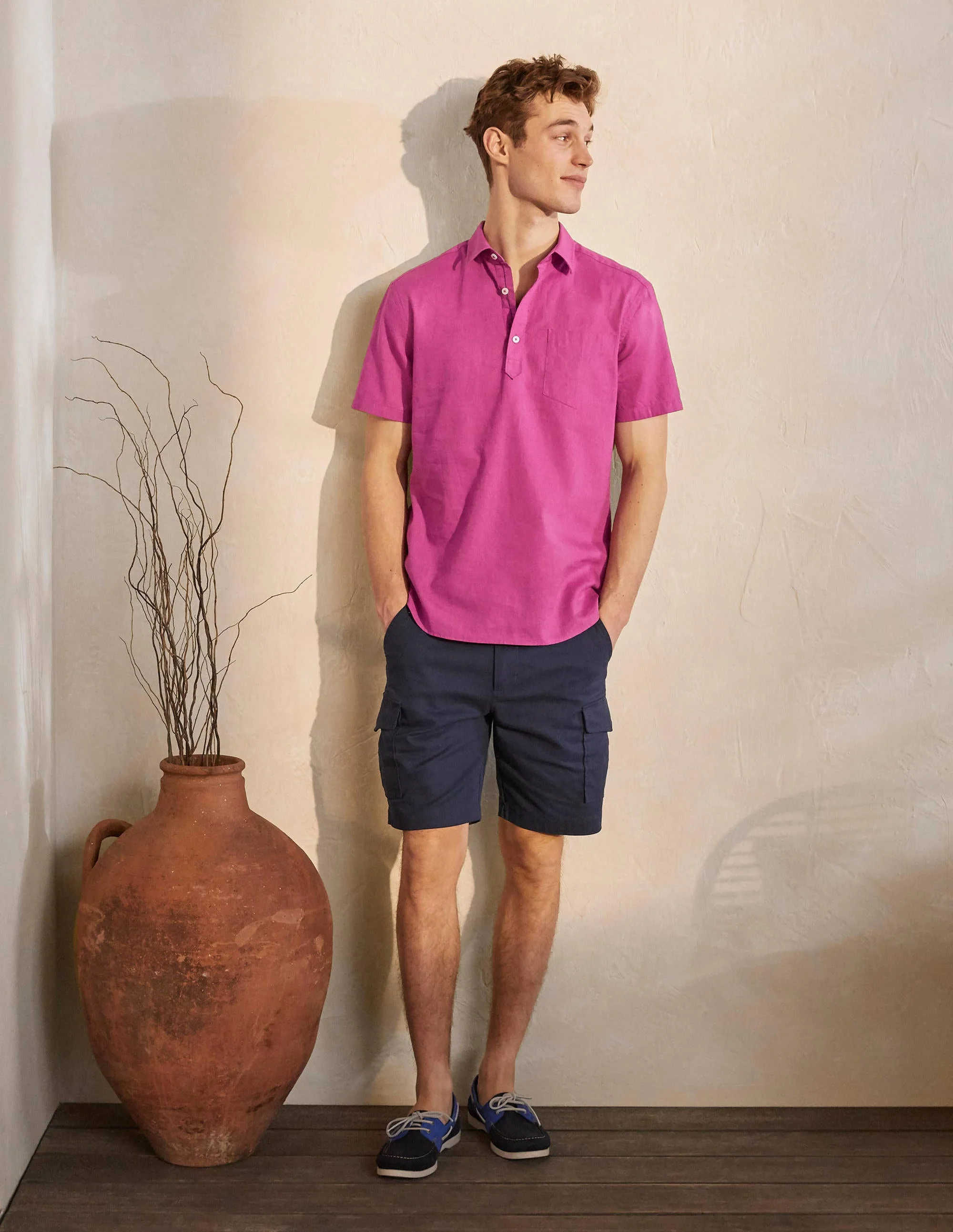 Linen Cotton Popover-Berry Mauve - Image 2