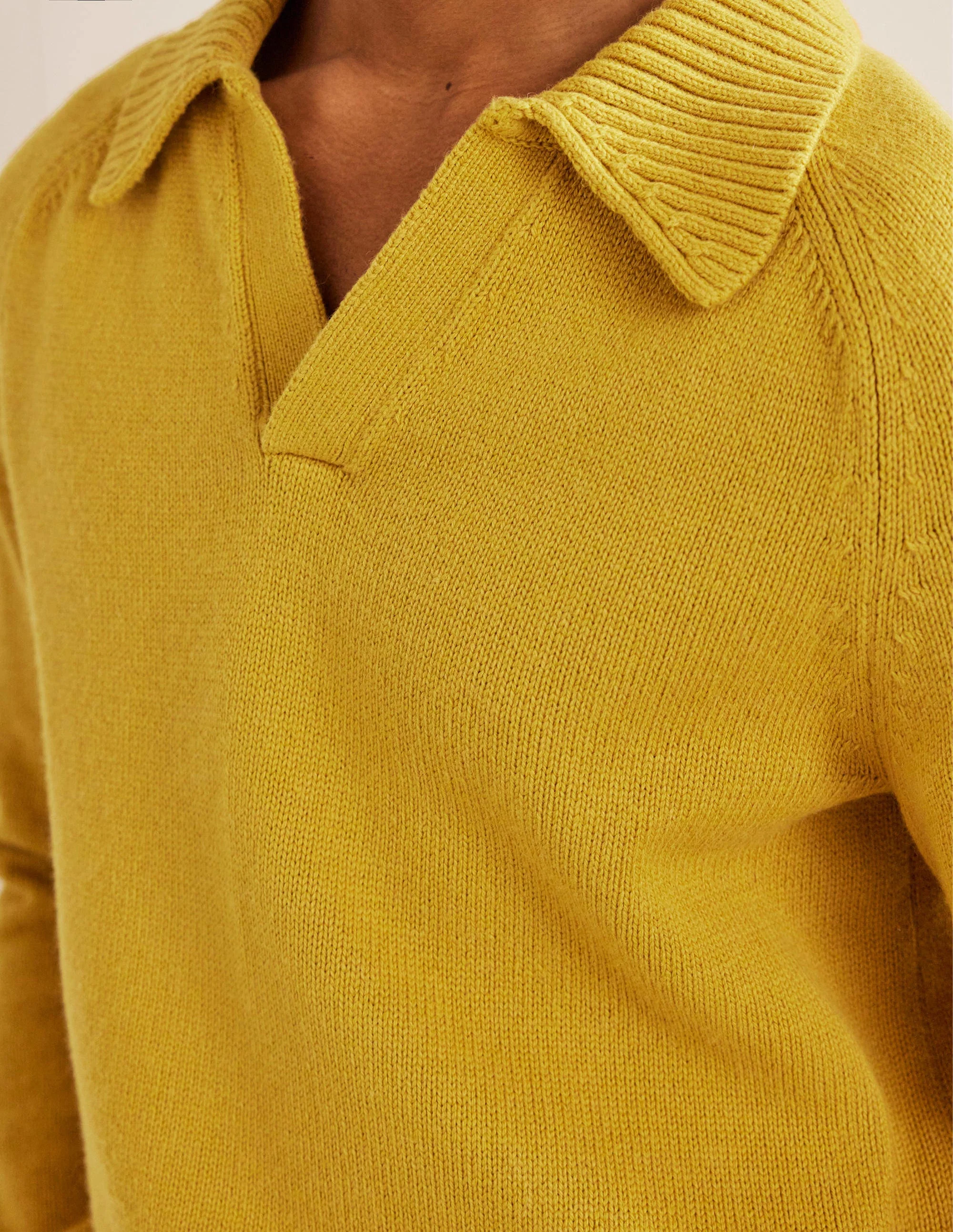 Open Collar Jumper-Light Bronze - Image 2