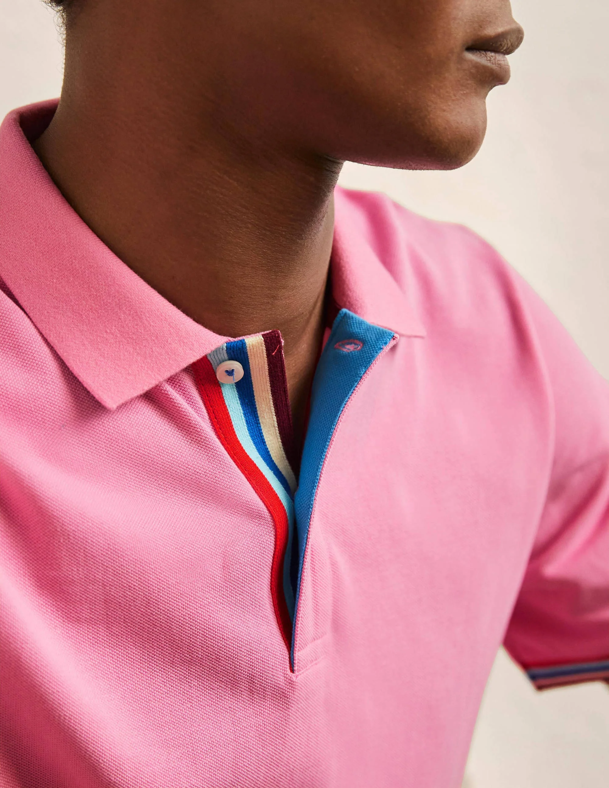 Piqué Polo Shirt-Bright Petal - Image 2