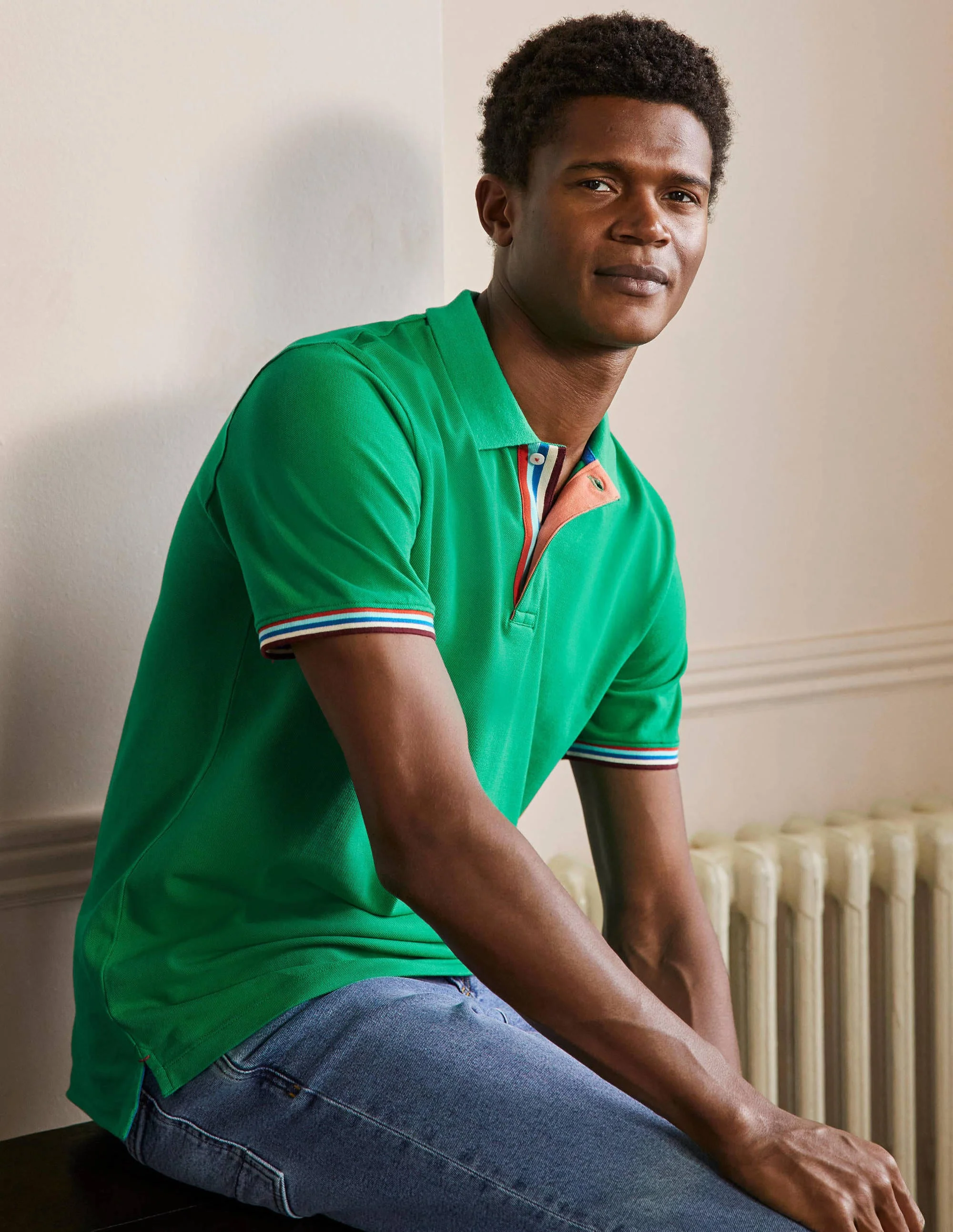 Piqué Polo Shirt-Green Pepper