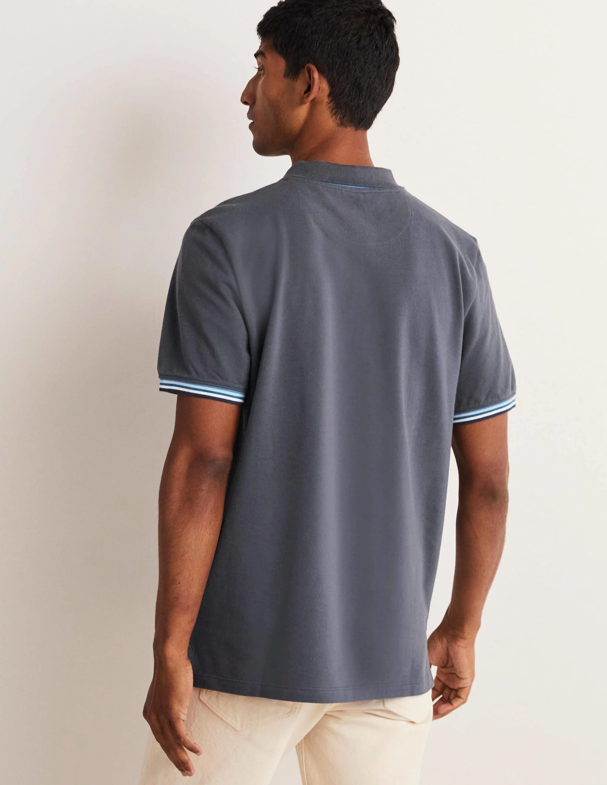 Piqué Polo Shirt-London Grey - Image 3