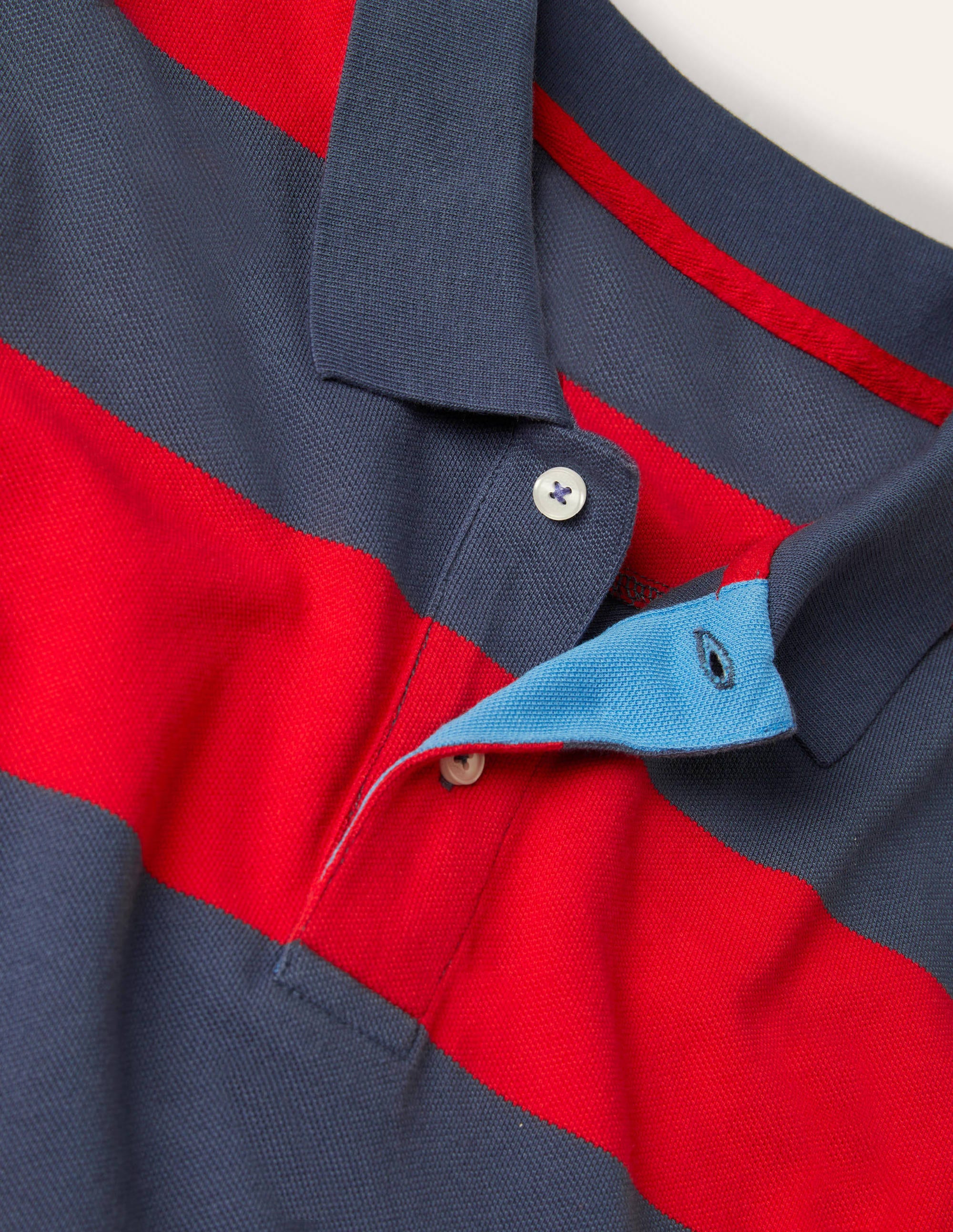 Piqué Polo Shirt-Post Box Red/ Ensign Stripe - Image 5