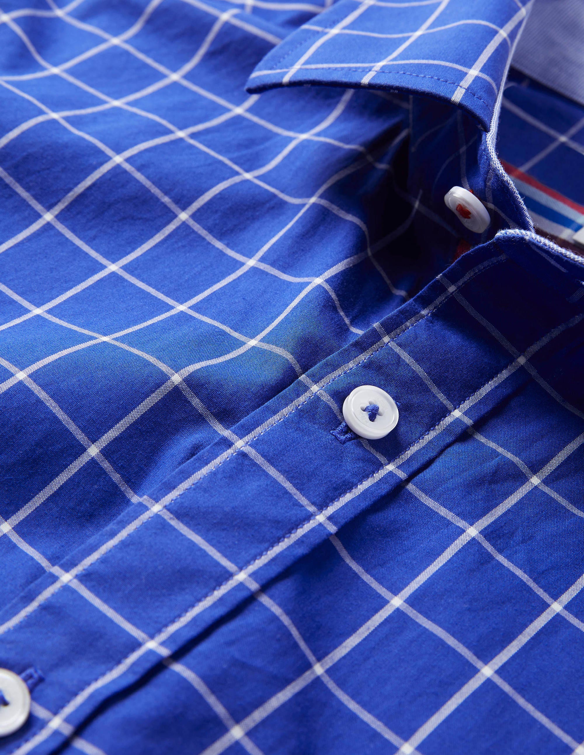 Poplin Pattern Shirt-Regal Blue Windowpane - Image 6