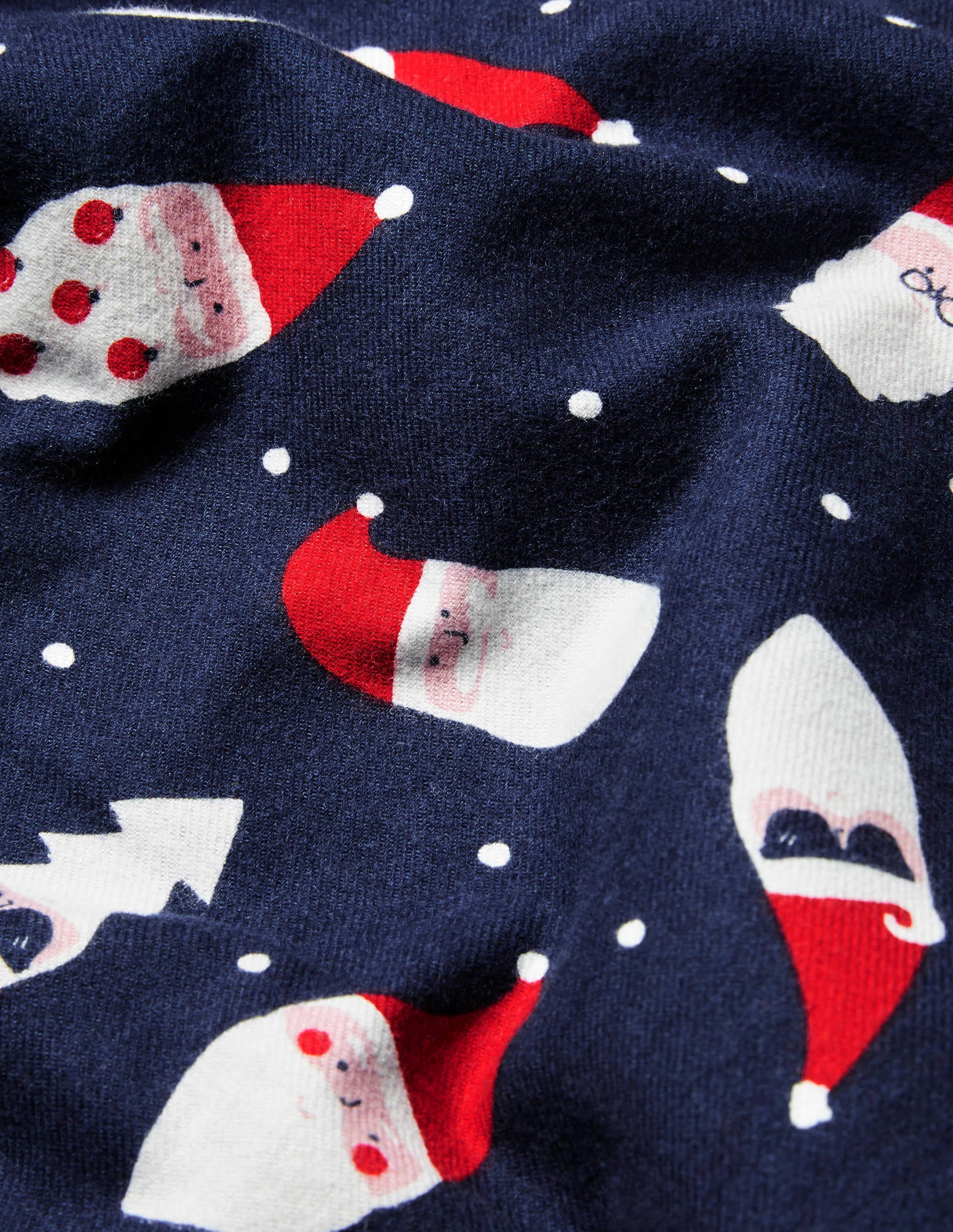Printed Pyjama Bottoms-Navy Father Christmas - Image 6