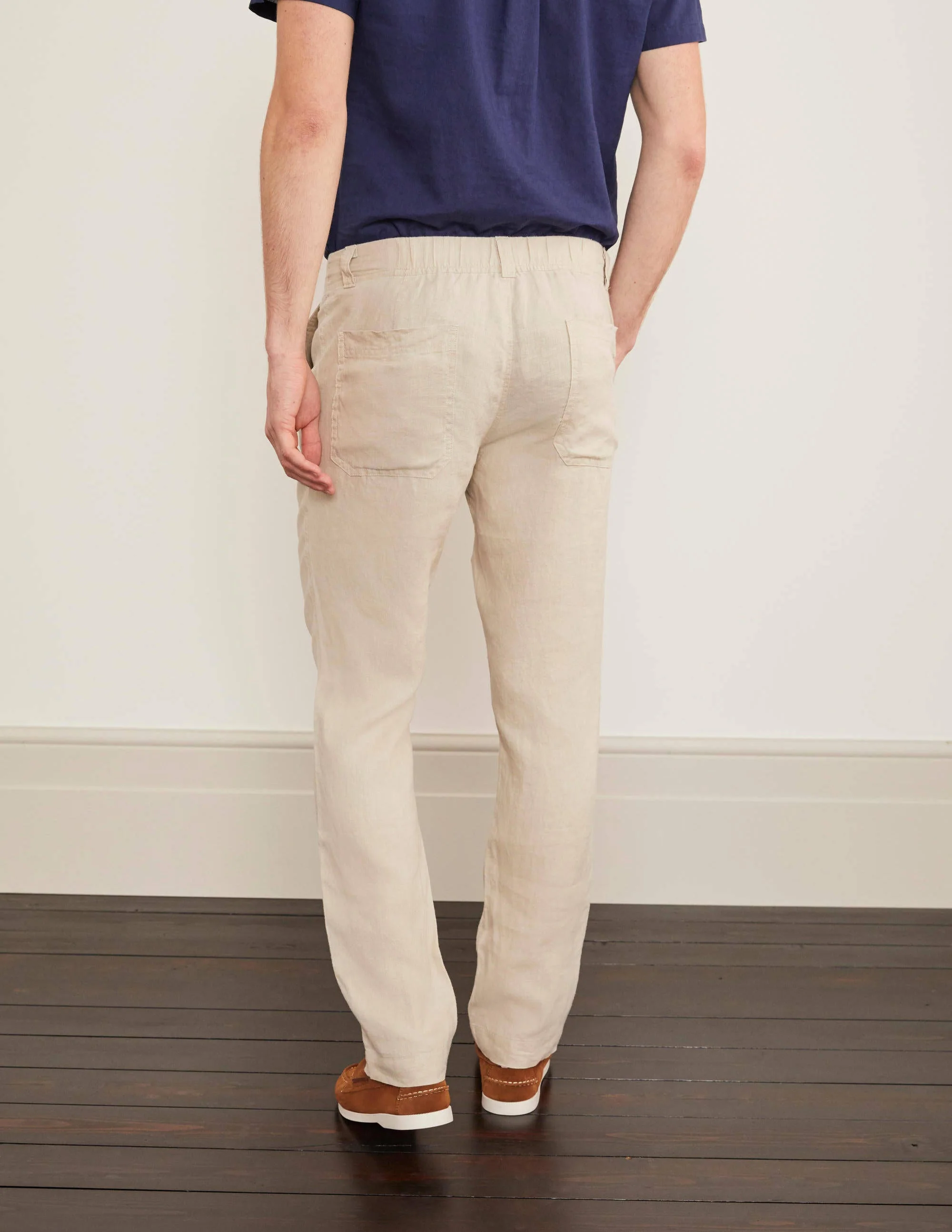 Relaxed Linen Trousers-Stone - Image 4