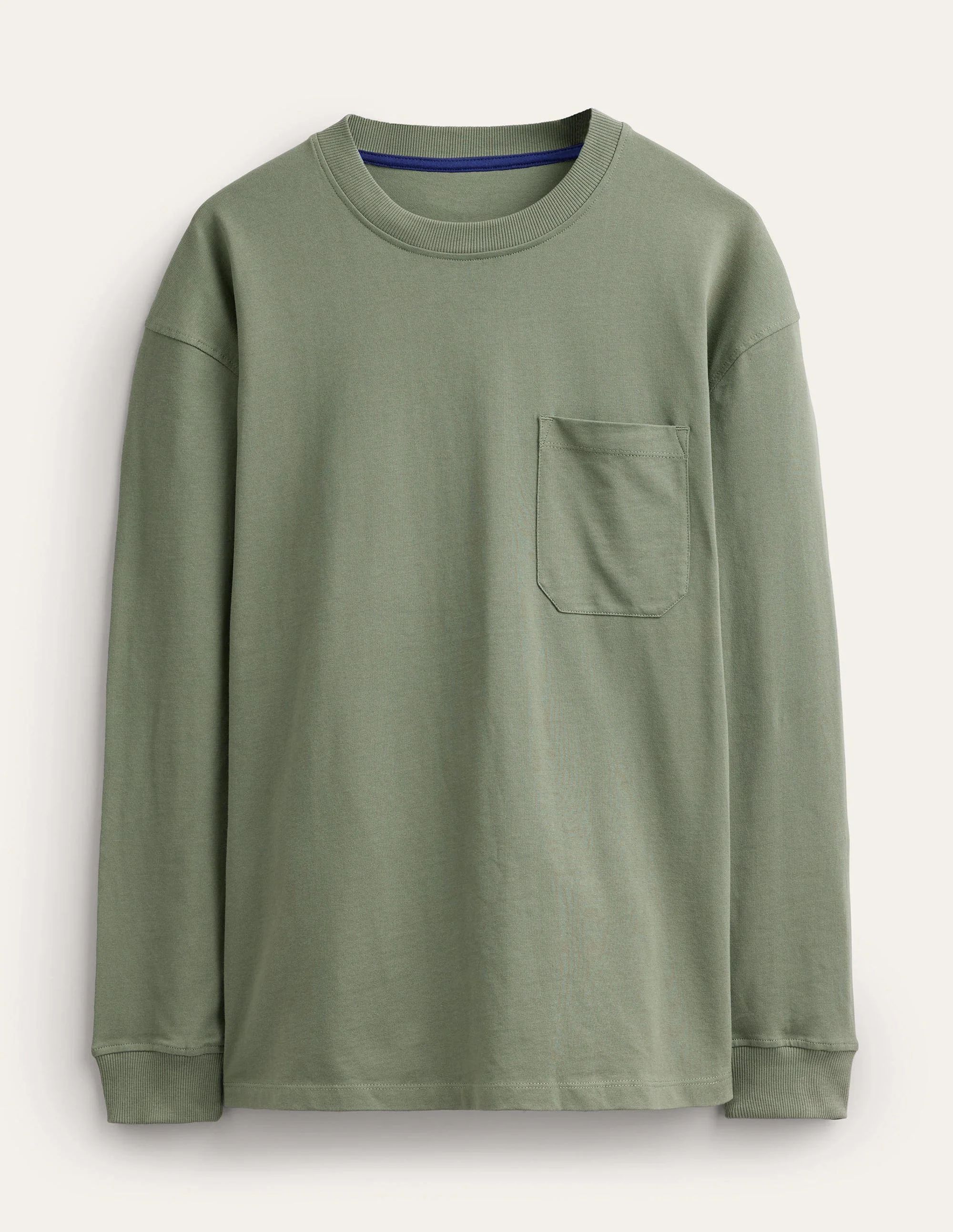 Relaxed Long Sleeve T-shirt-Alligator Green - Image 5