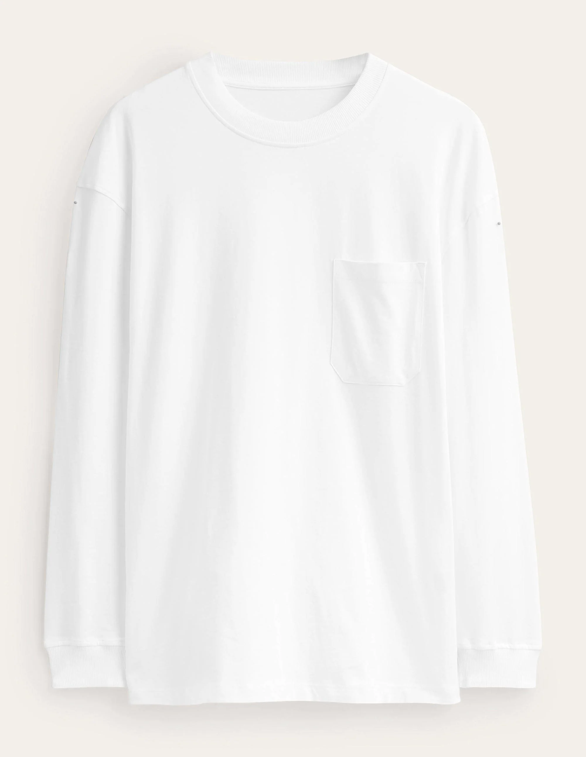 Relaxed Long Sleeve T-shirt-Snowdrop White - Image 5