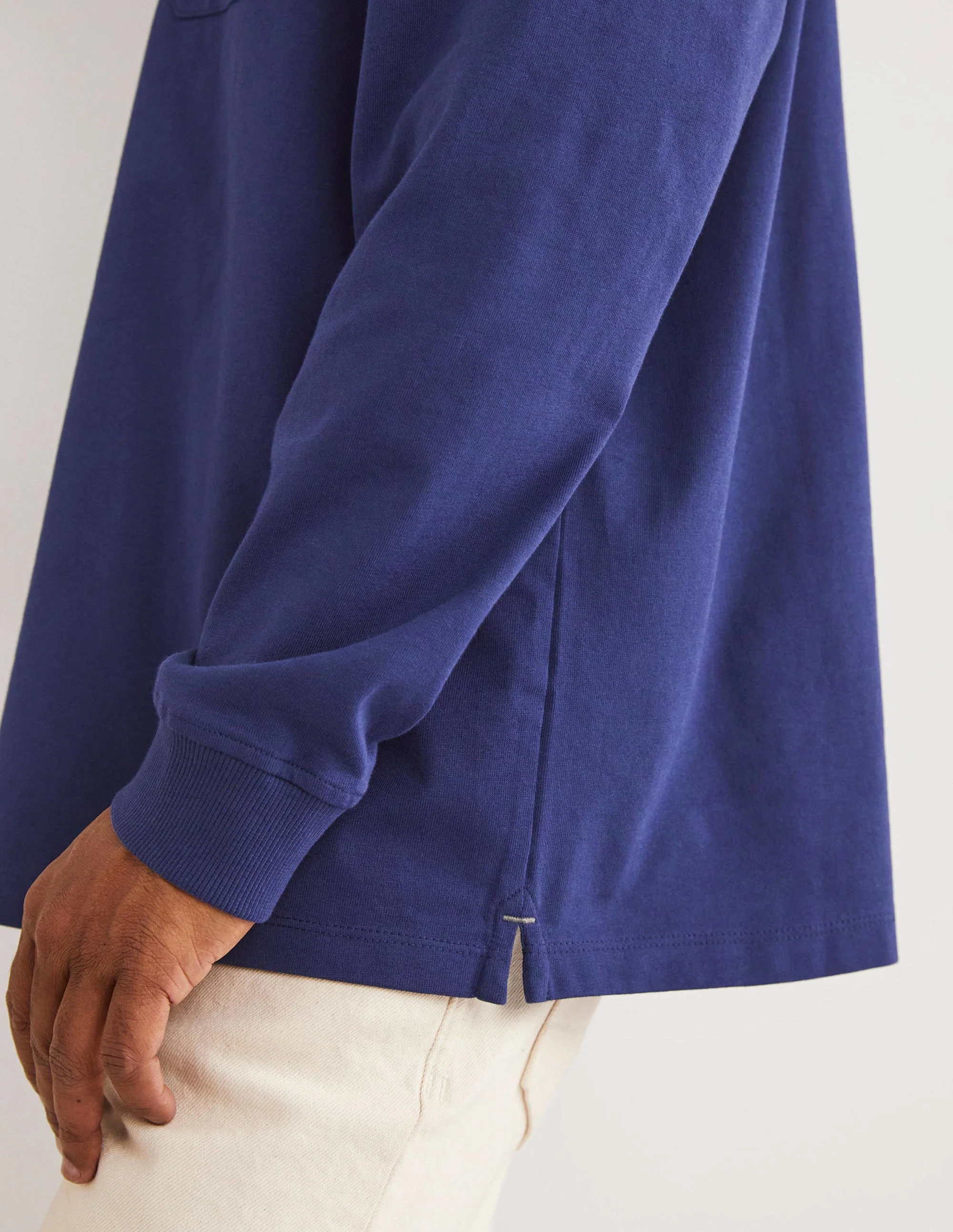 Relaxed Long Sleeve T-shirt-Space Blue - Image 4