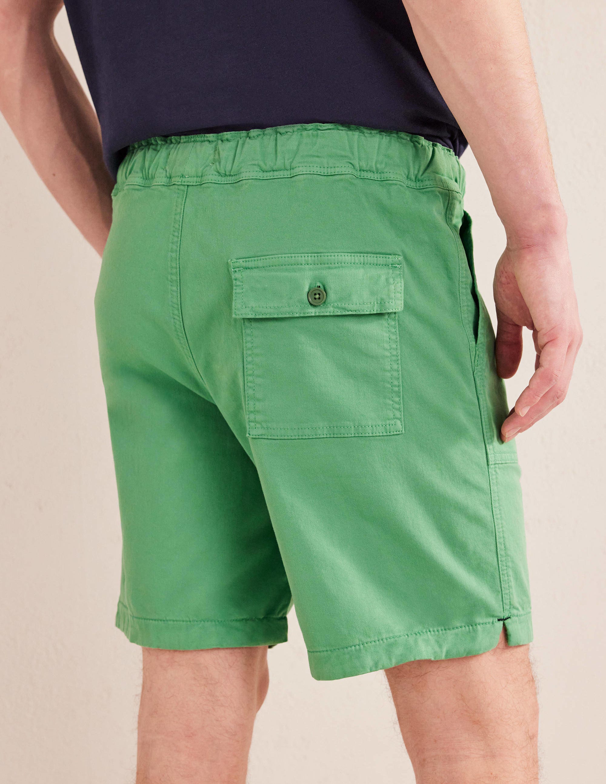 Relaxed Twill Shorts-Soft Spearmint - Image 3