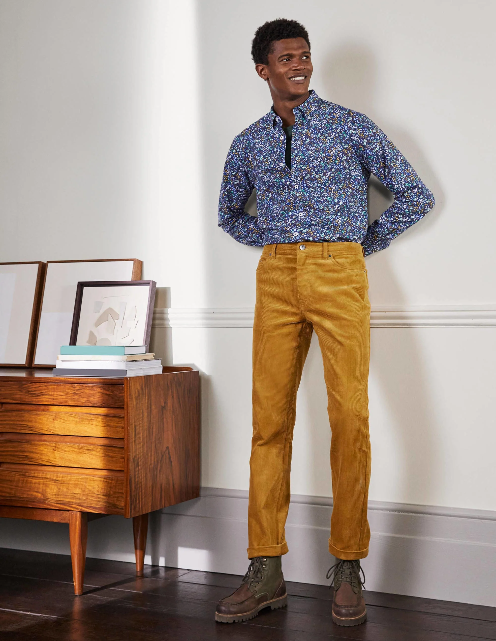 Sebastian Cord Trousers-Mustard