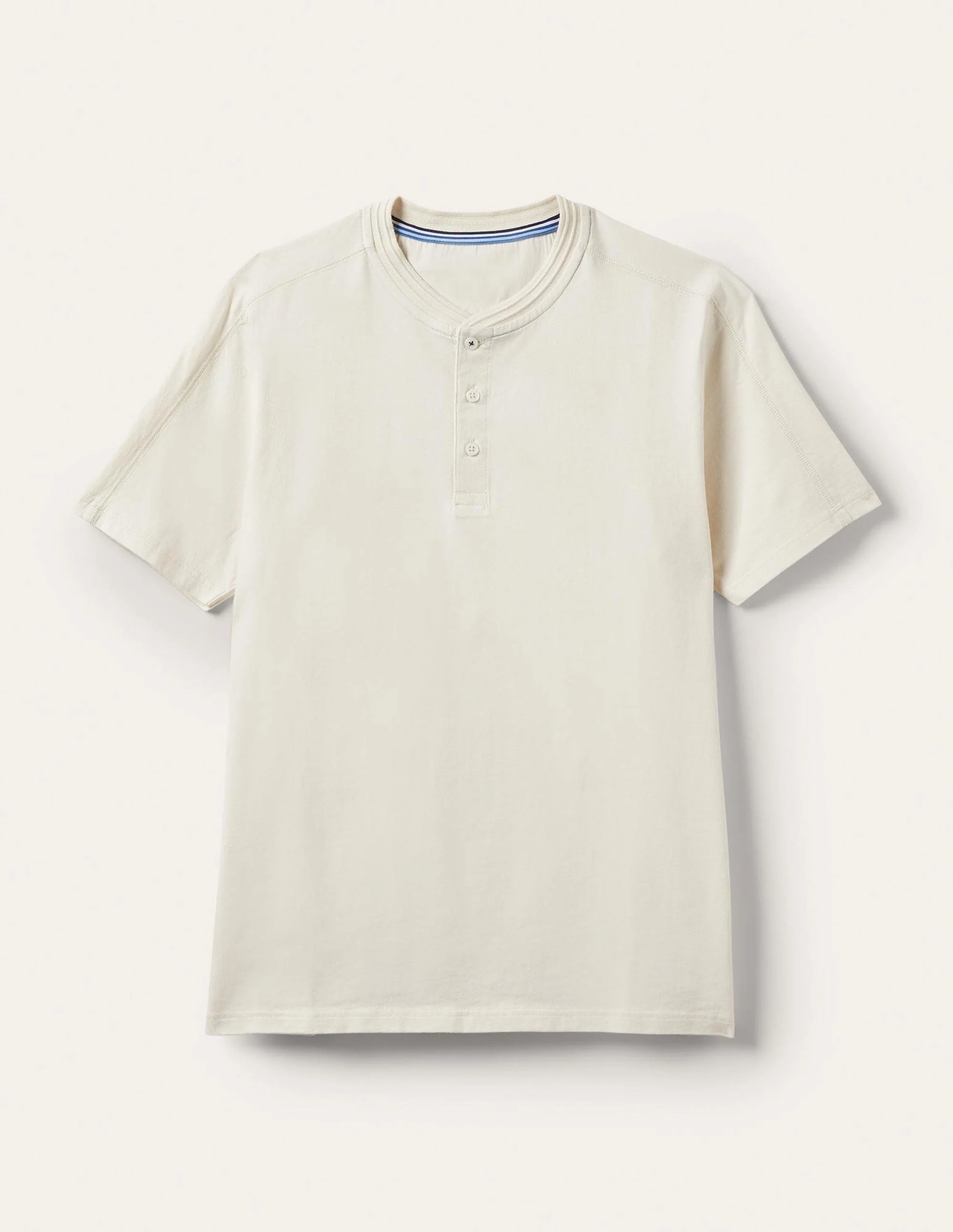 Short Sleeve Henley-Ecru - Image 10
