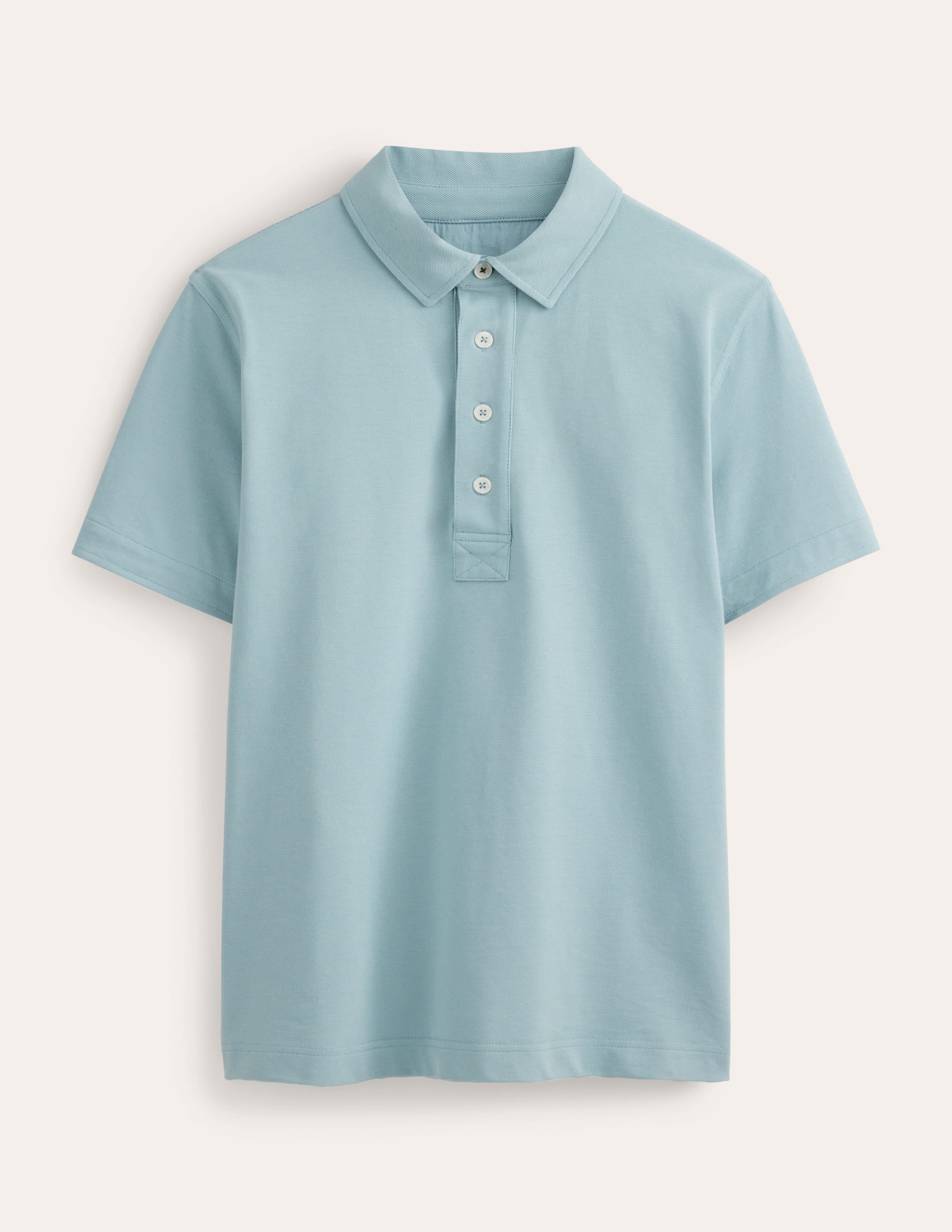 Slim Fit Piqué Polo-Washed Blue - Image 5