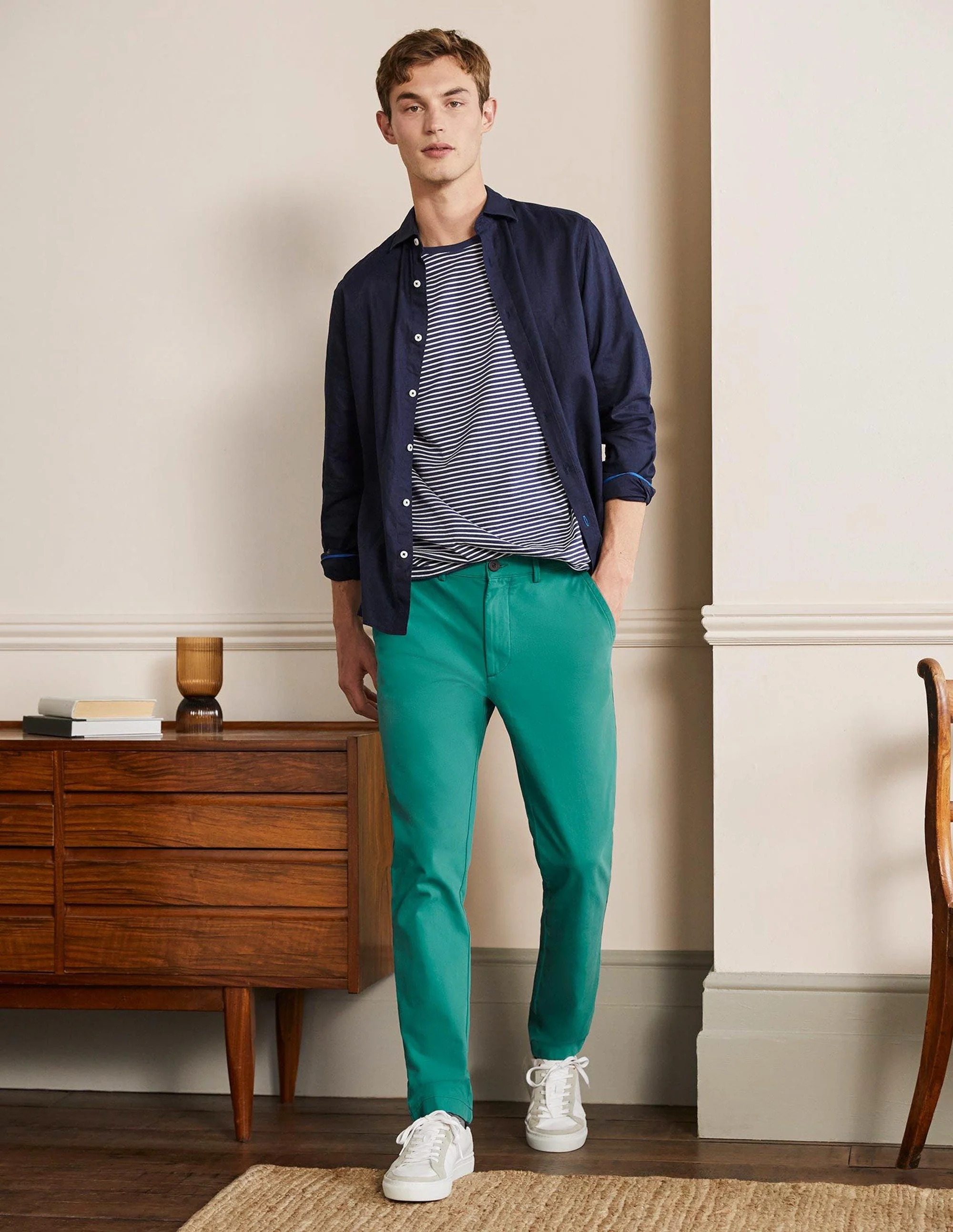 Slim Leg Chinos-Sardinia Green - Image 5