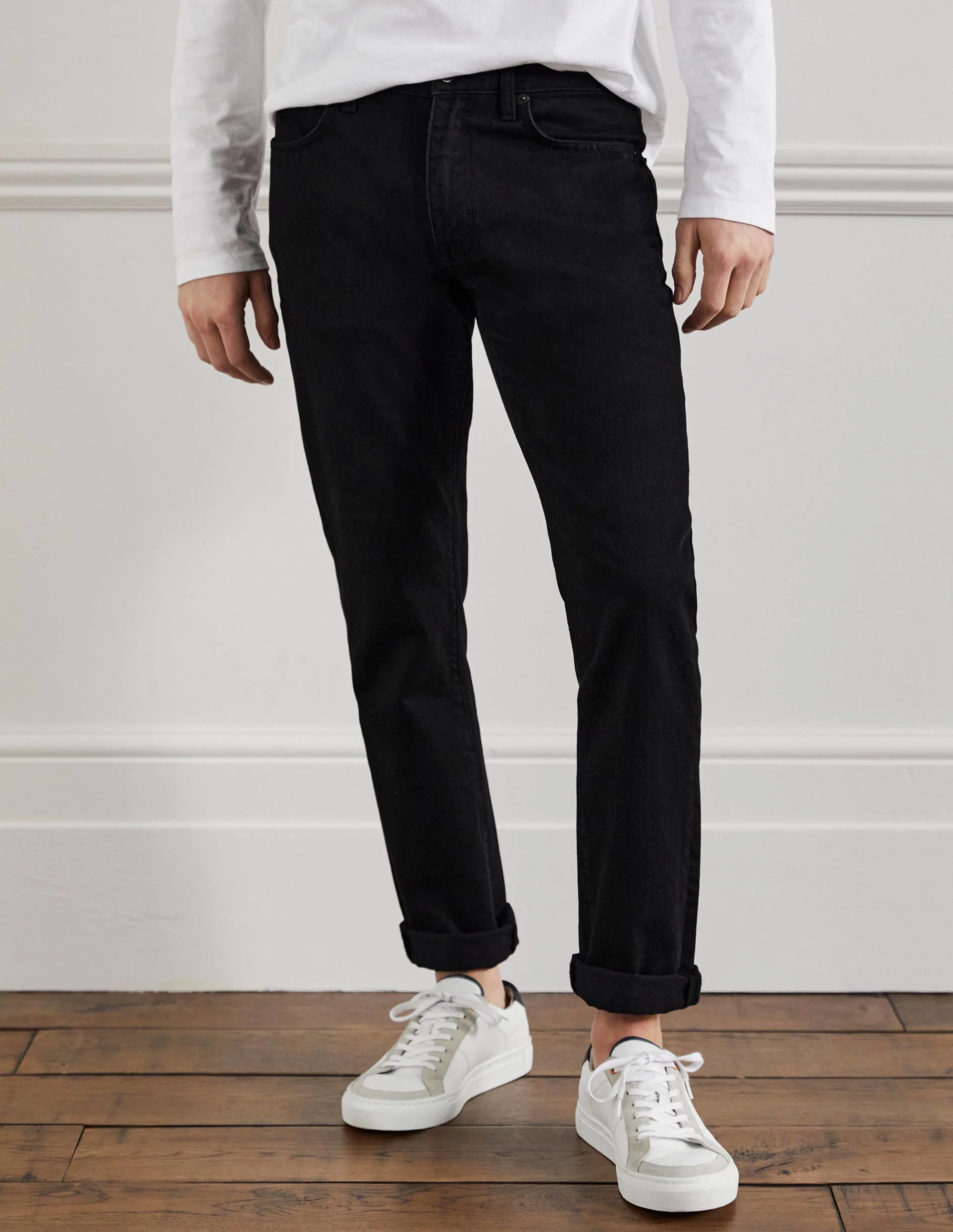 Slim Leg Jeans-Black Denim - Image 4