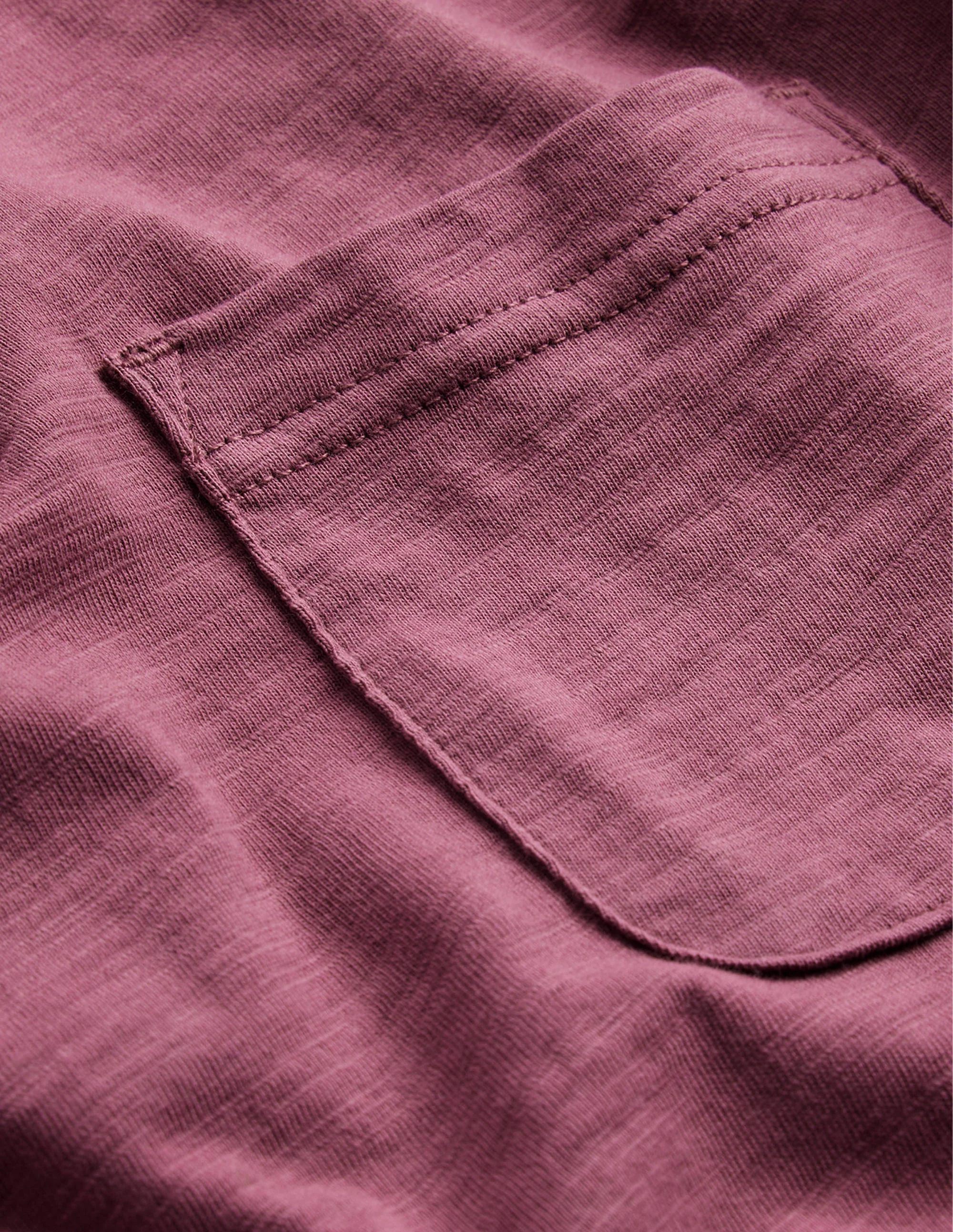 Slub Jersey Short Sleeve Polo-Renaissance Rose Purple - Image 6