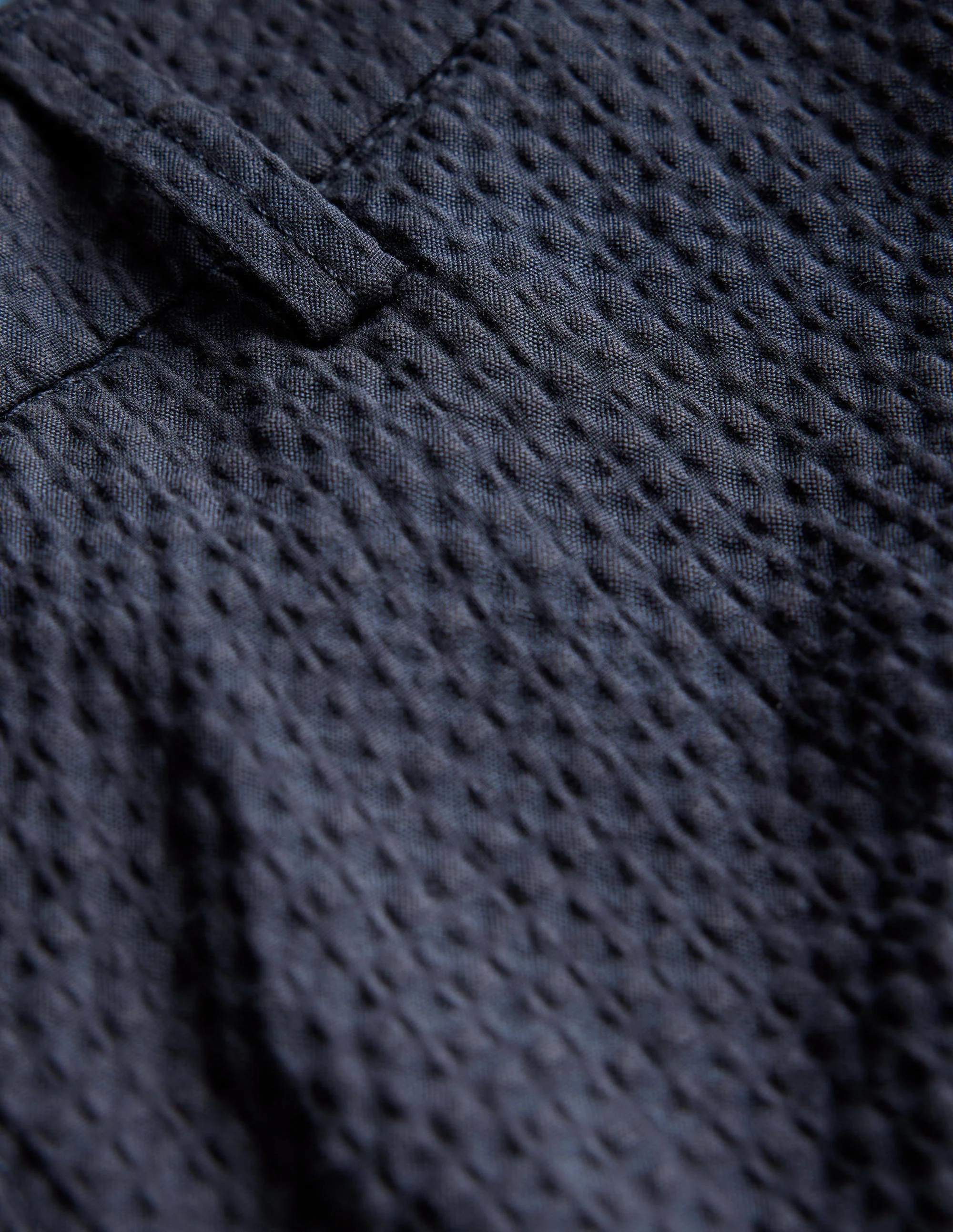 Smart Seersucker Trouser-Navy Seersucker - Image 6