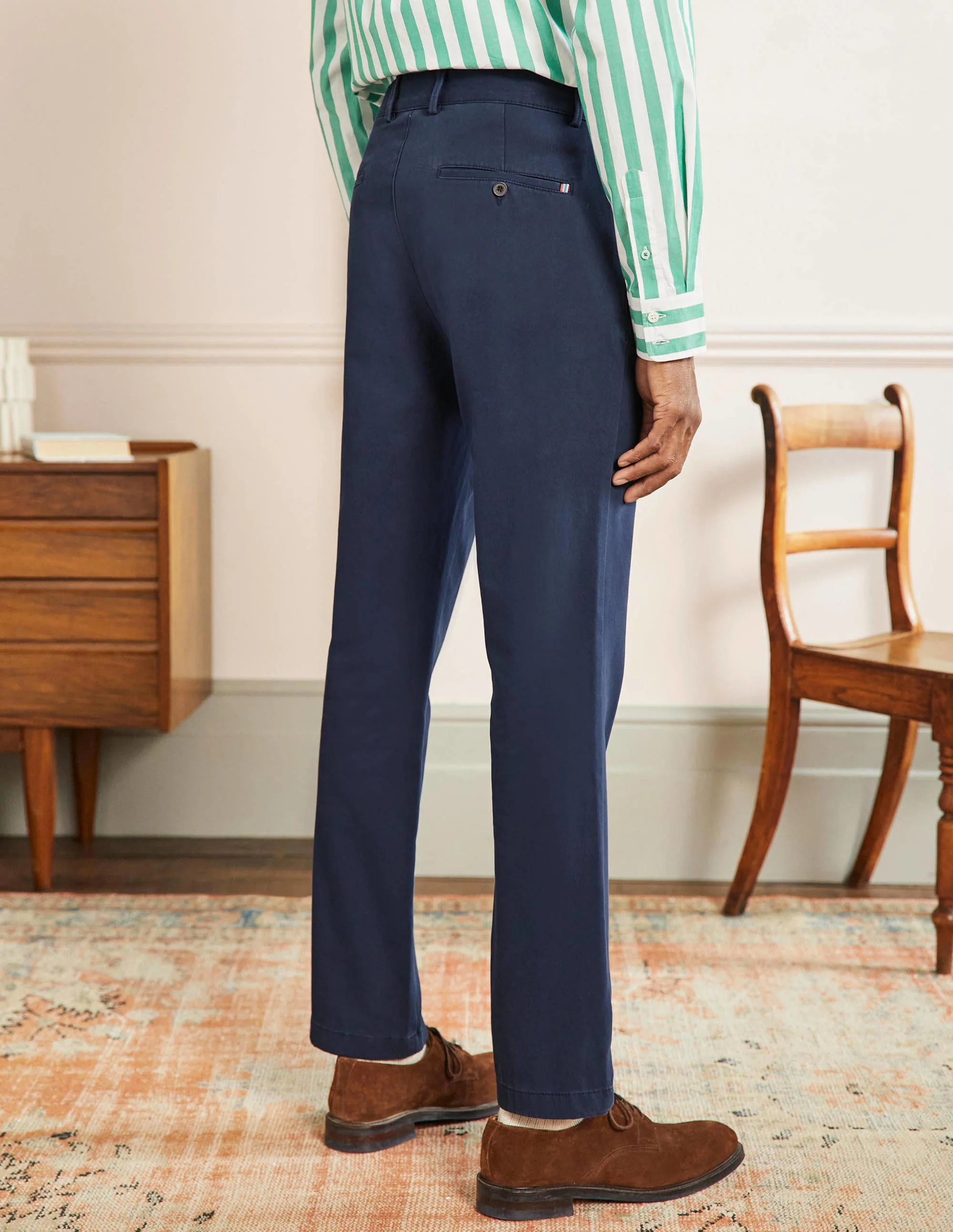 Straight Leg Chinos-Navy - Image 3