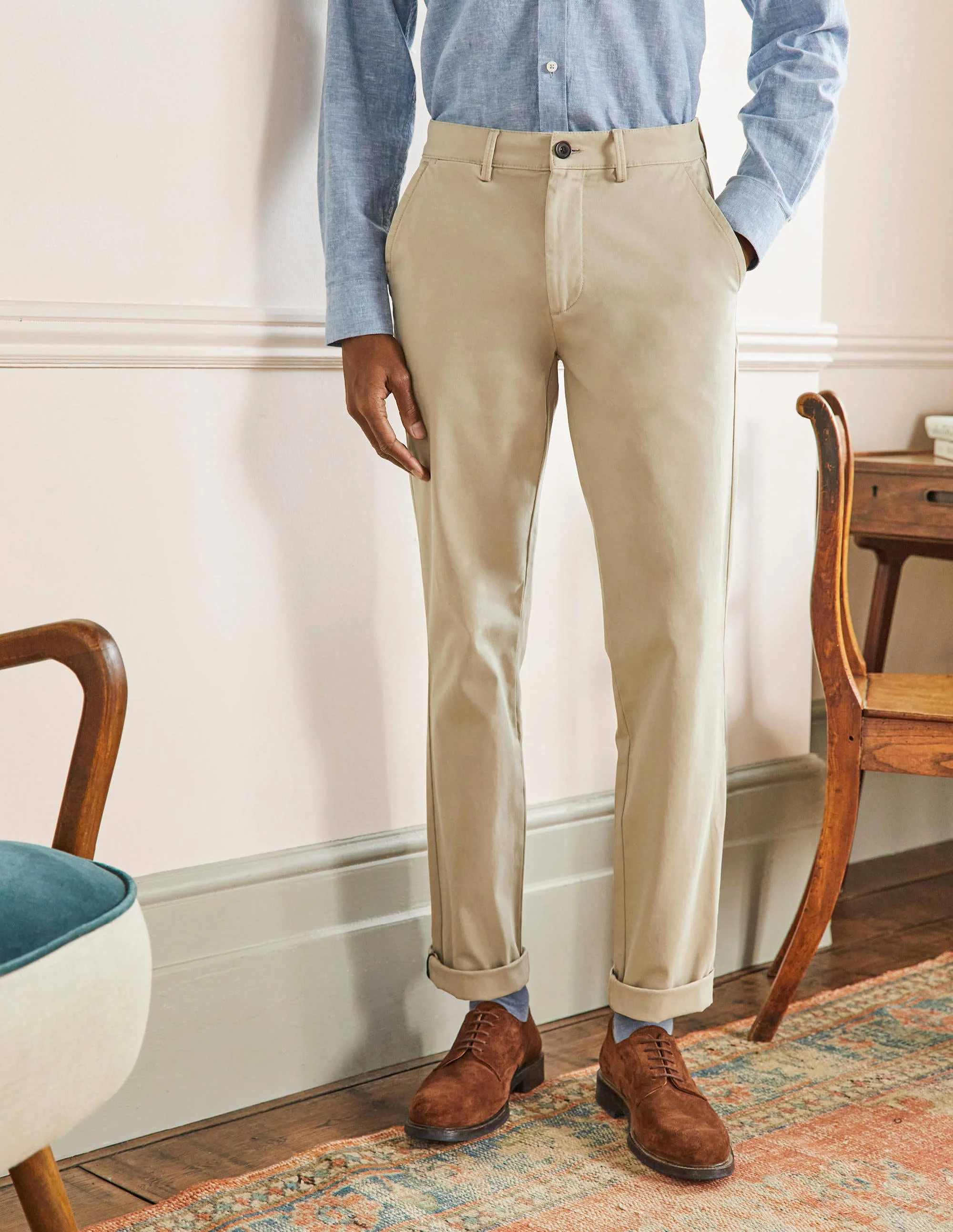 Straight Leg Chinos-Stone - Image 4