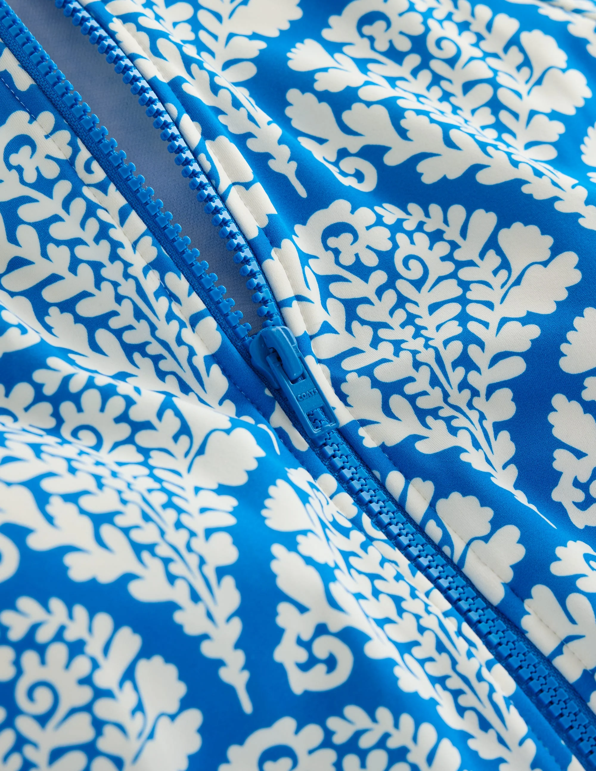 Sporty Raglan Sleeve Swimsuit-Bright Blue, Blossomy - Image 8