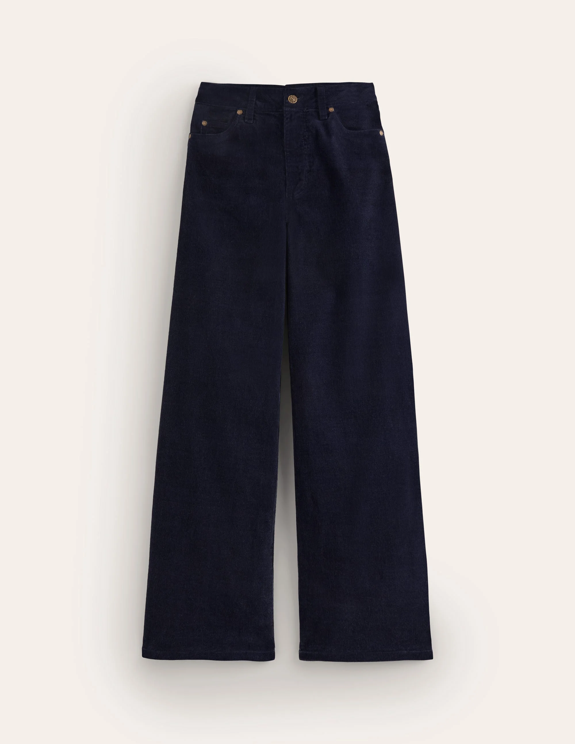 5 Pocket Cord Wide Jeans-Navy - Image 6