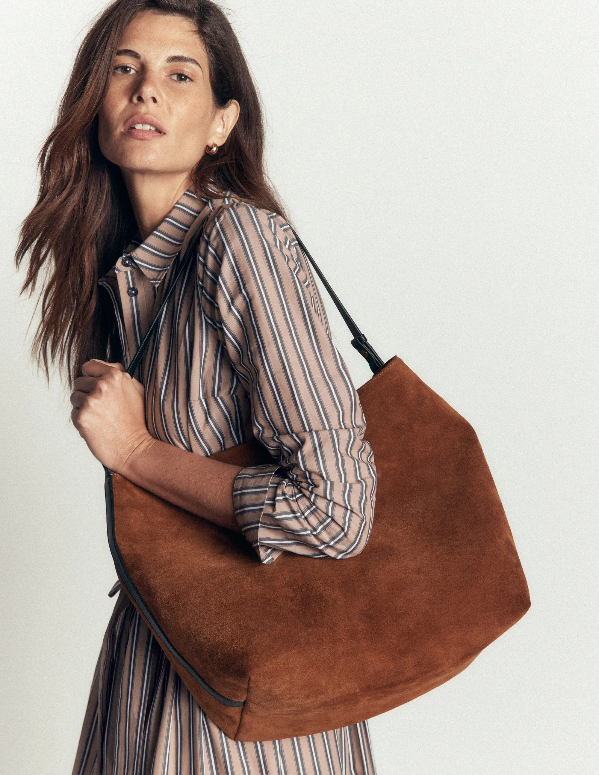 Allegra Medium Slouchy Tote-Tan
