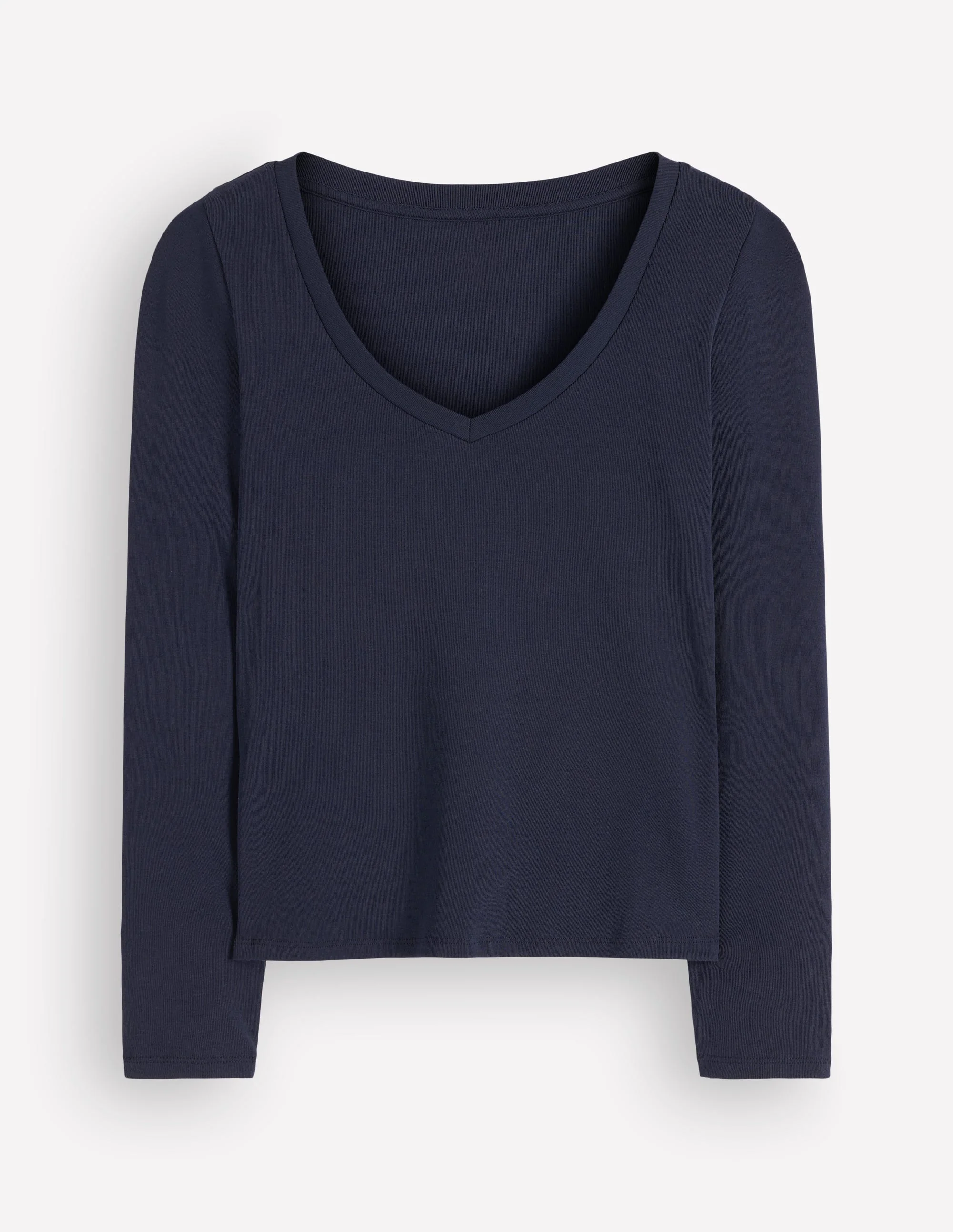 Annie Essential V Neck Top-Navy - Image 5