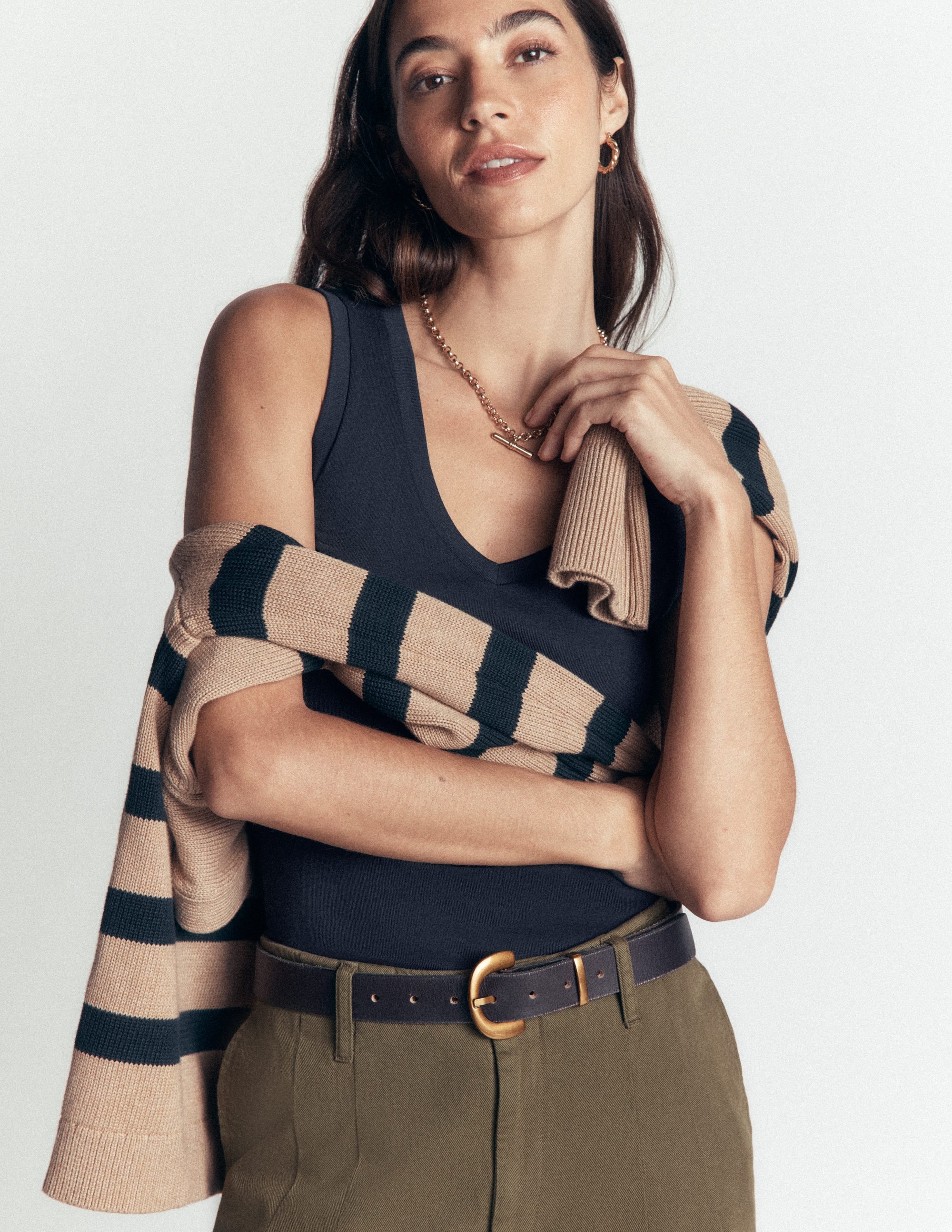 Annie Essential V Neck Vest-Navy - Image 2