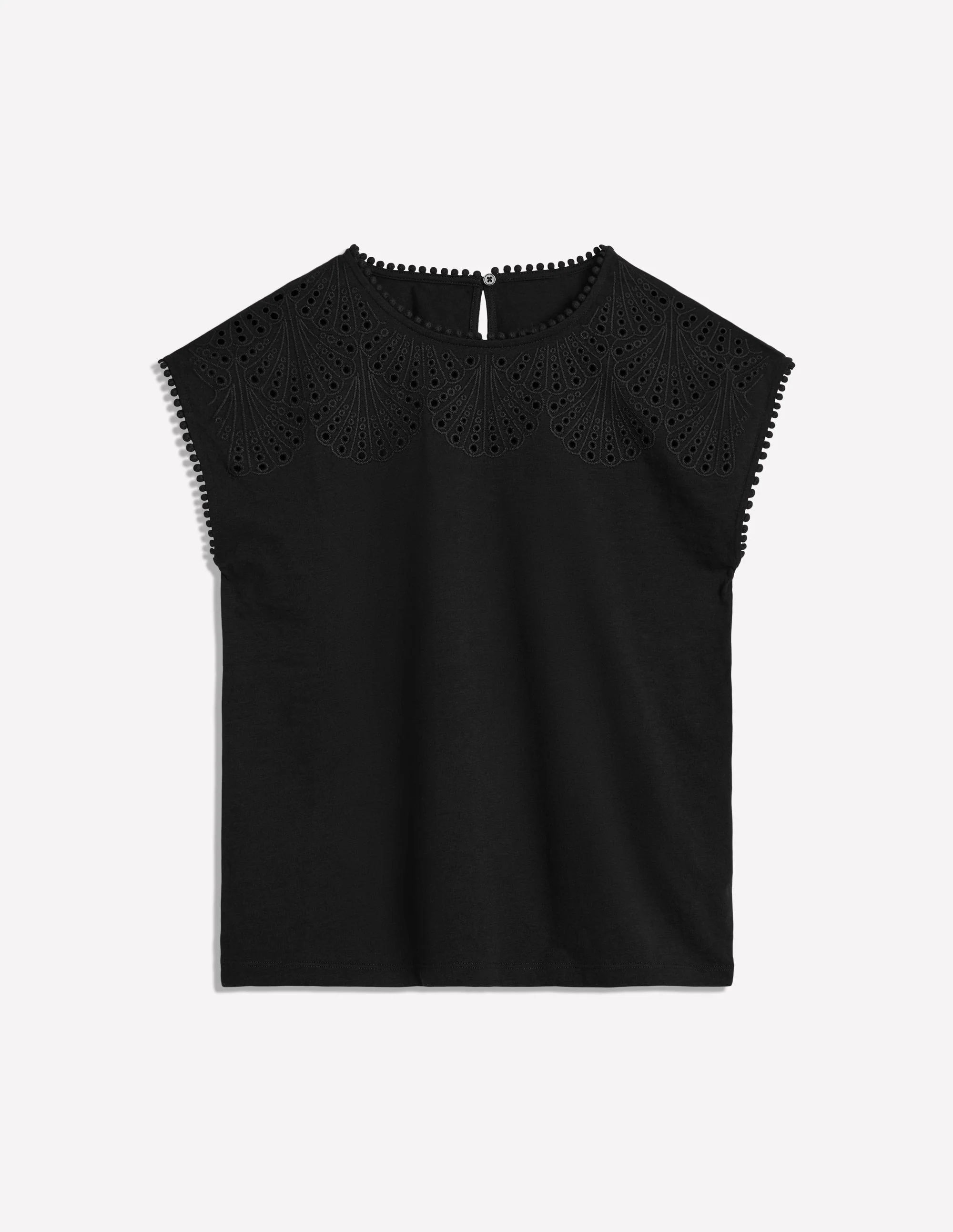 Anya Broderie T-shirt-Black - Image 6