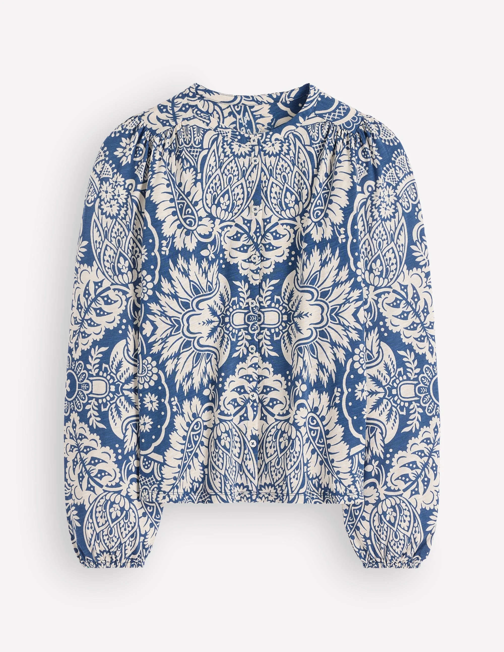 Ara Jersey Shirt-True Navy, Arabesque Meadows - Image 3