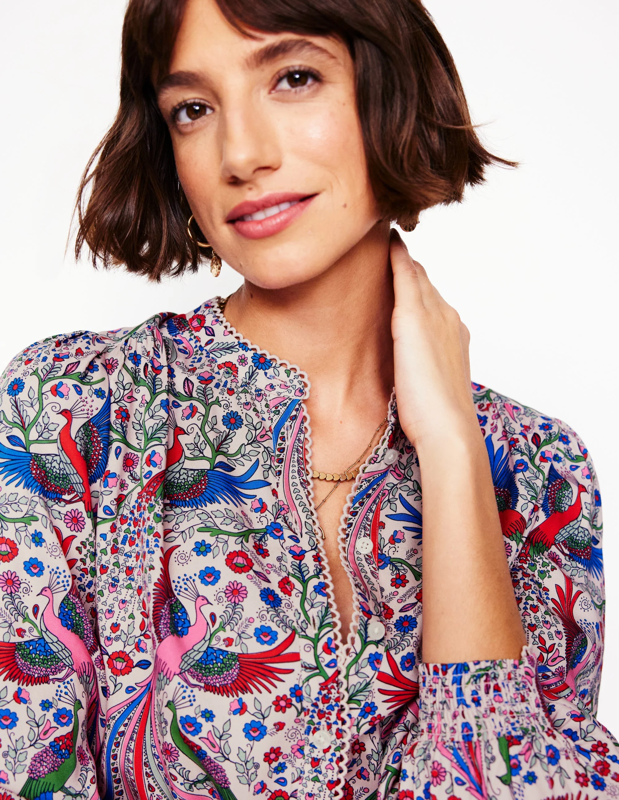 Ara Long Sleeve Top-Multi, Enchanting Peacock - Image 2