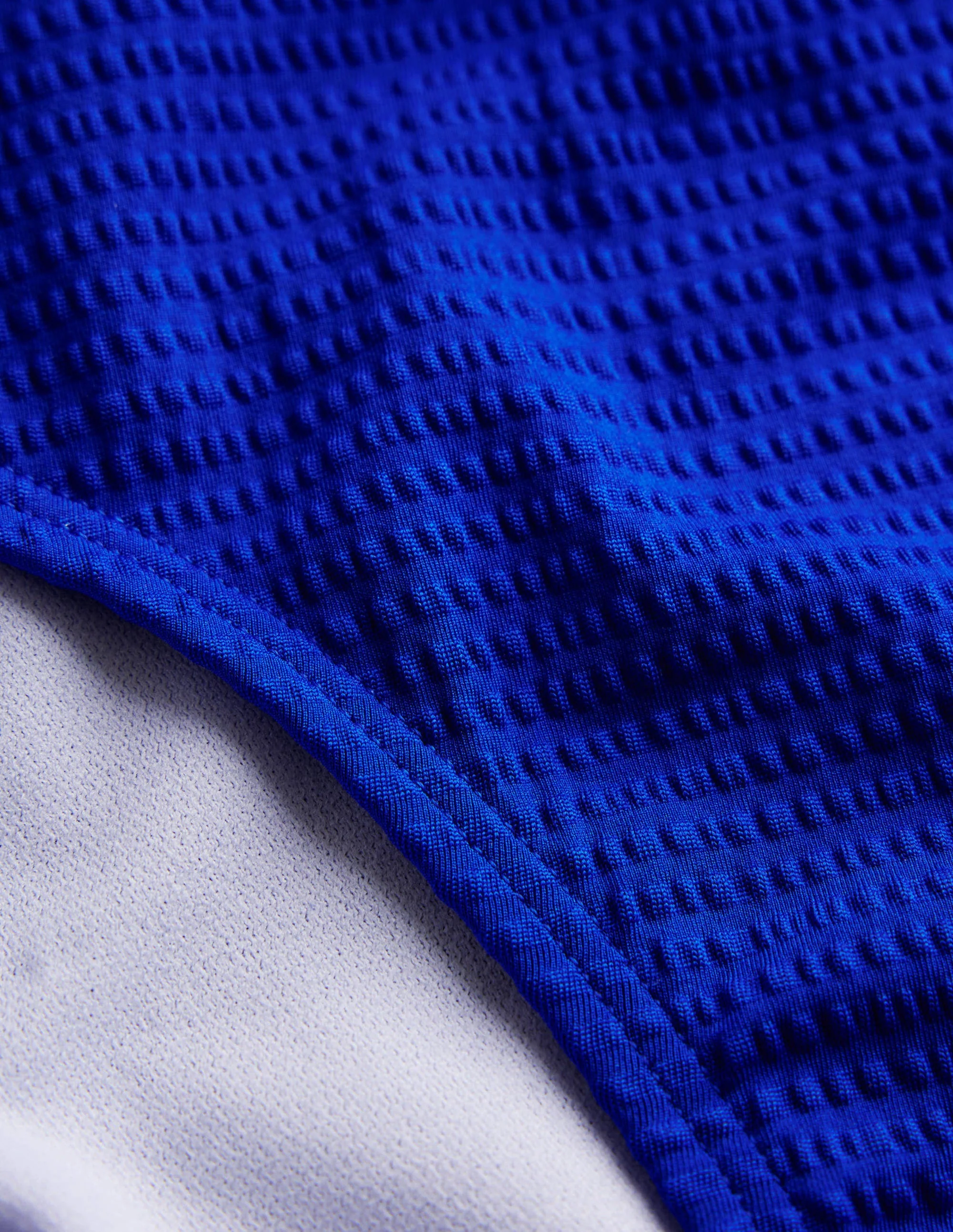 Arezzo Texture Bikini Bottoms-Cobalt Blue, Seersucker - Image 6