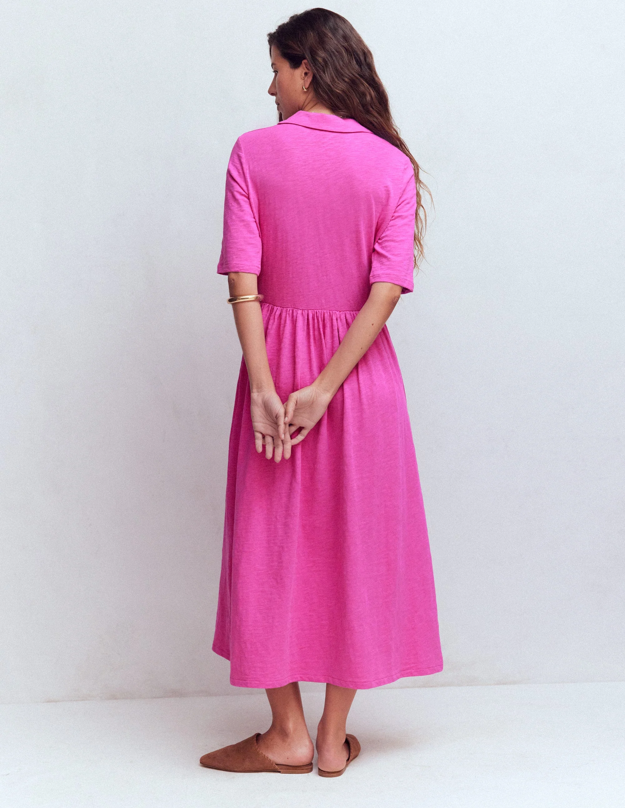 Aria Collared Jersey Dress-Passion Flower - Image 3