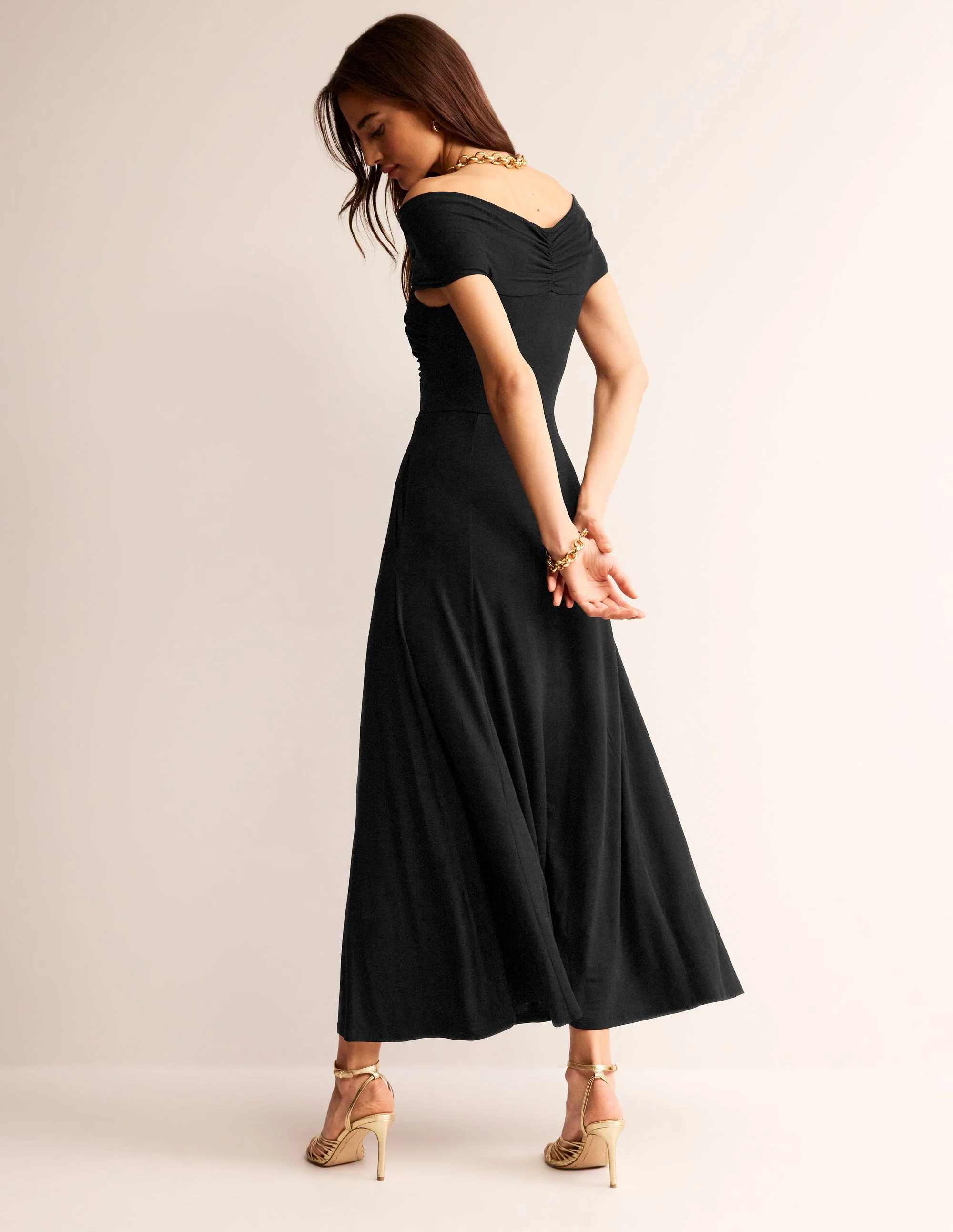 Bardot Jersey Maxi Dress-Black - Image 3