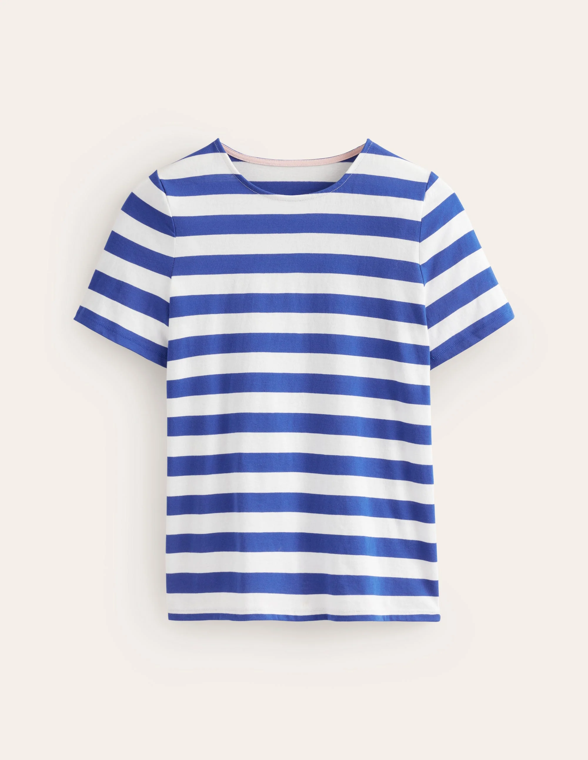 Bea Short Sleeve Breton-Blue, Ivory - Image 5