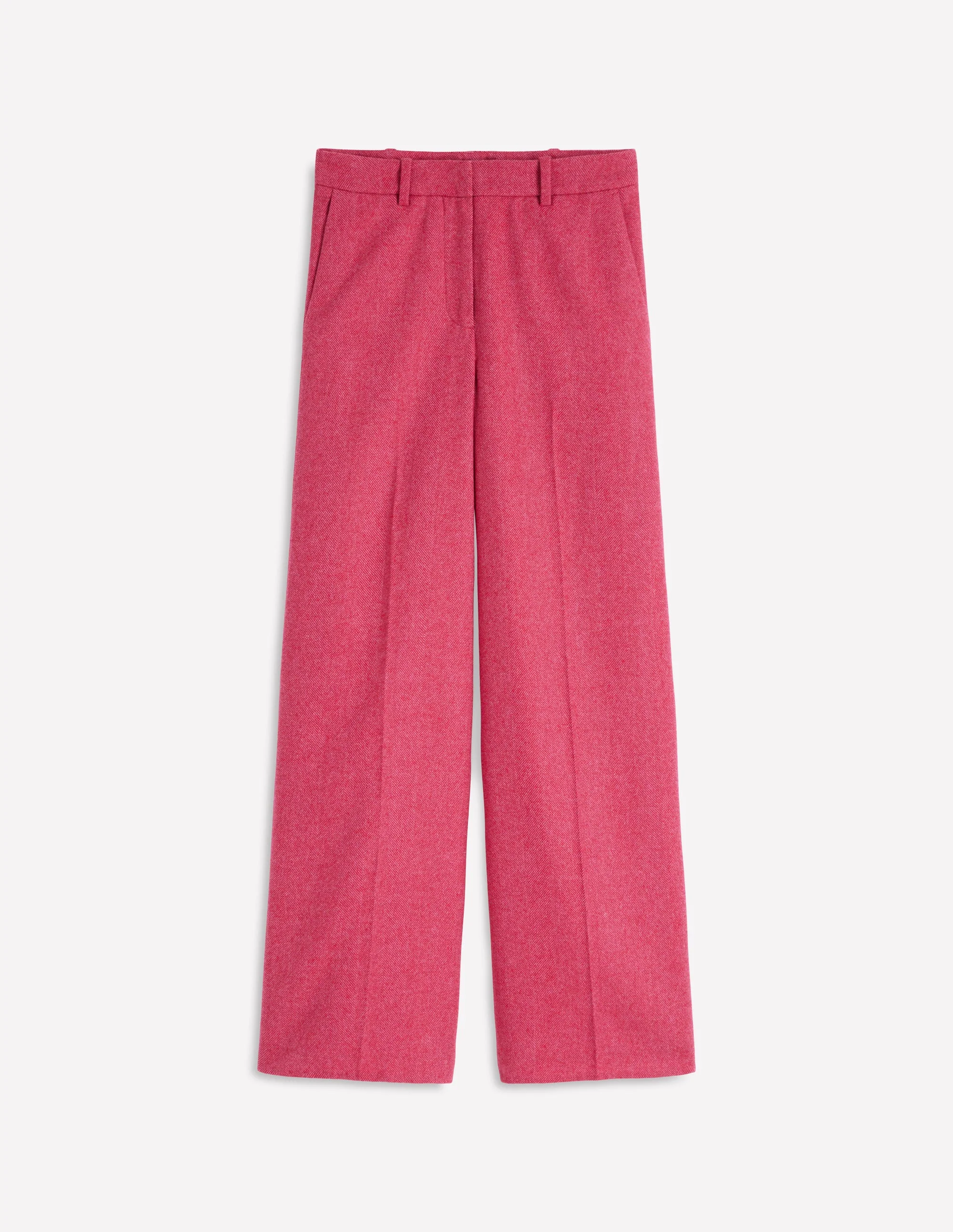 Belgravia Wool Blend Trousers-Red and Pink Wide Herringbone - Image 6
