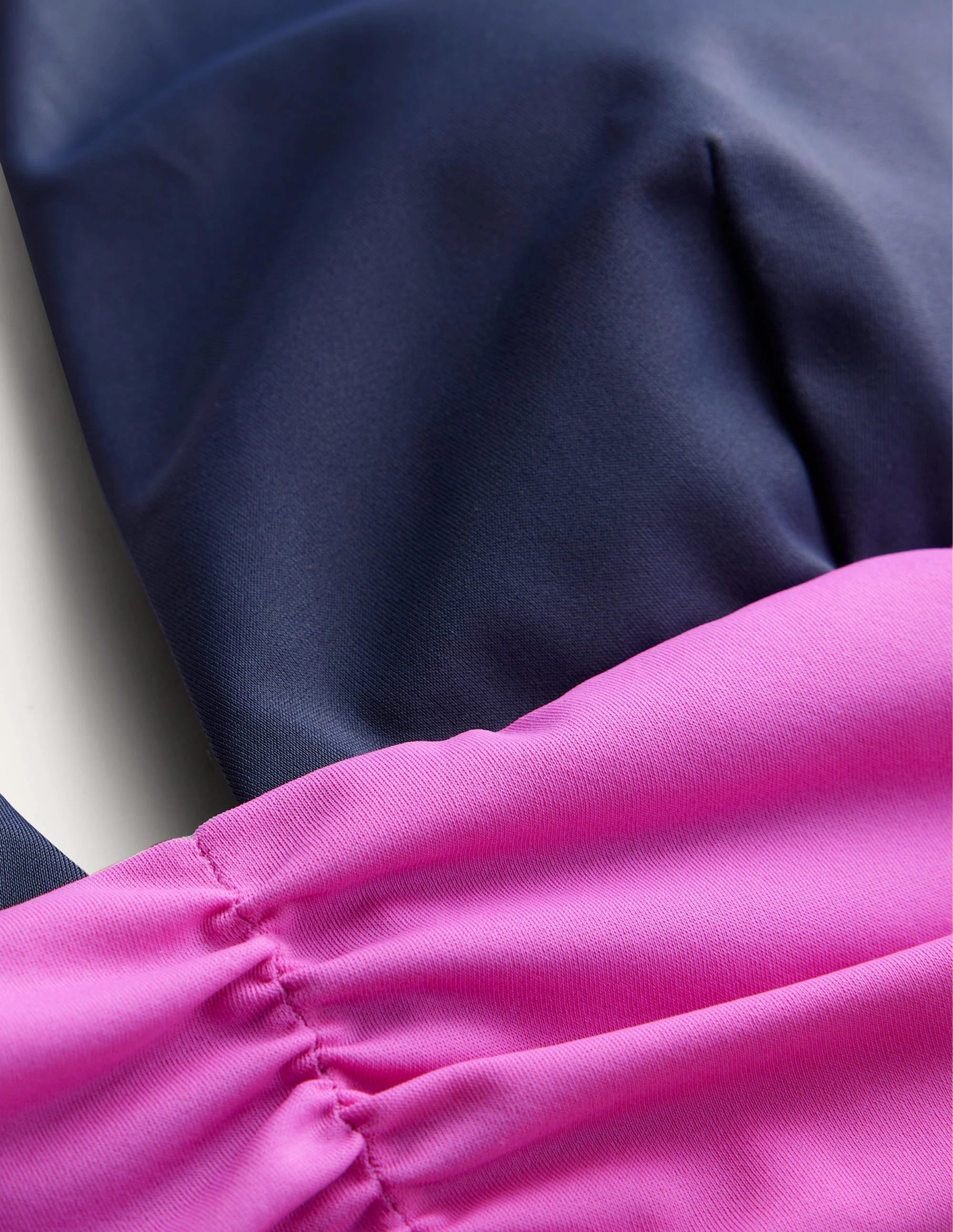 Bow Detail Halter Bikini Top-Midnight, Pink Colourblock - Image 6
